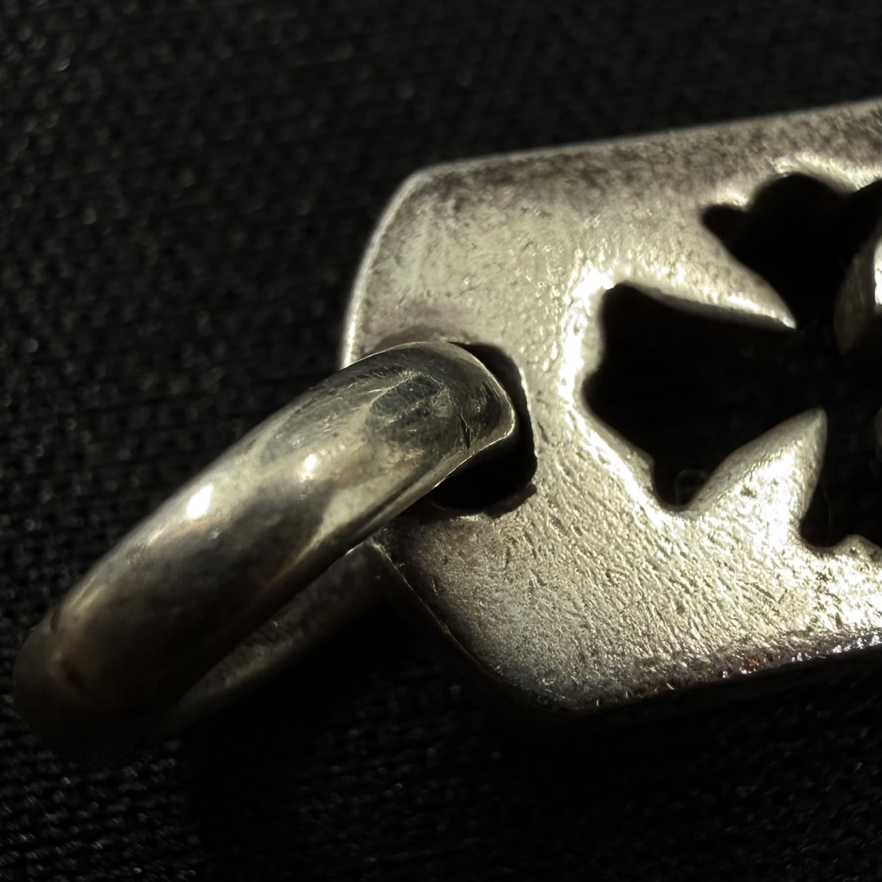 CHROME HEARTS Tiny Cut Out Cross Dock Tag Charm Pave Diamond クロムハーツ タイニー カットアウトクロス ドッグタグ チャーム パヴェダイヤモンド