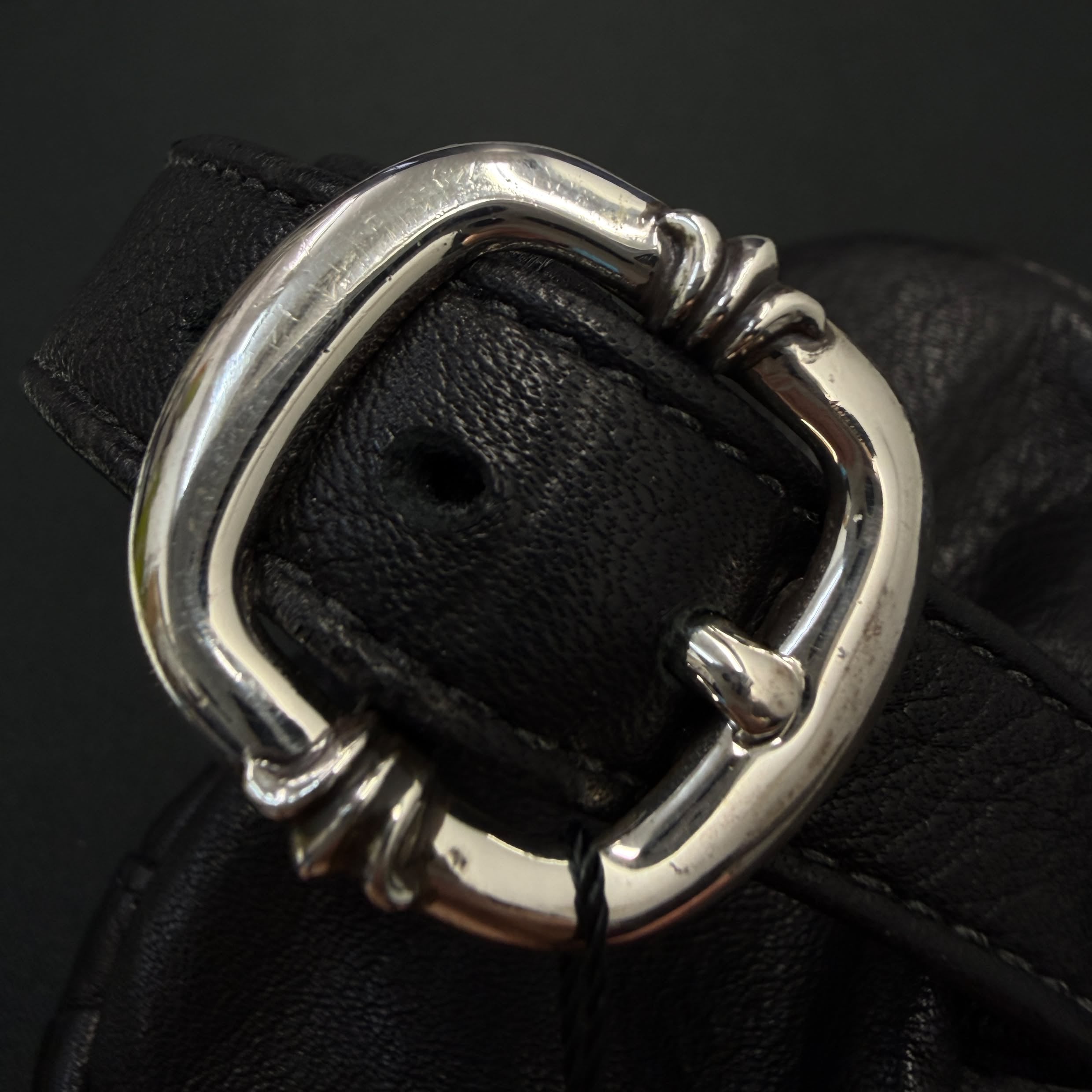CHROME HEARTS Scroll Label Leather Wrist Bag クロムハーツ スクロールラベル レザー リストバッグ