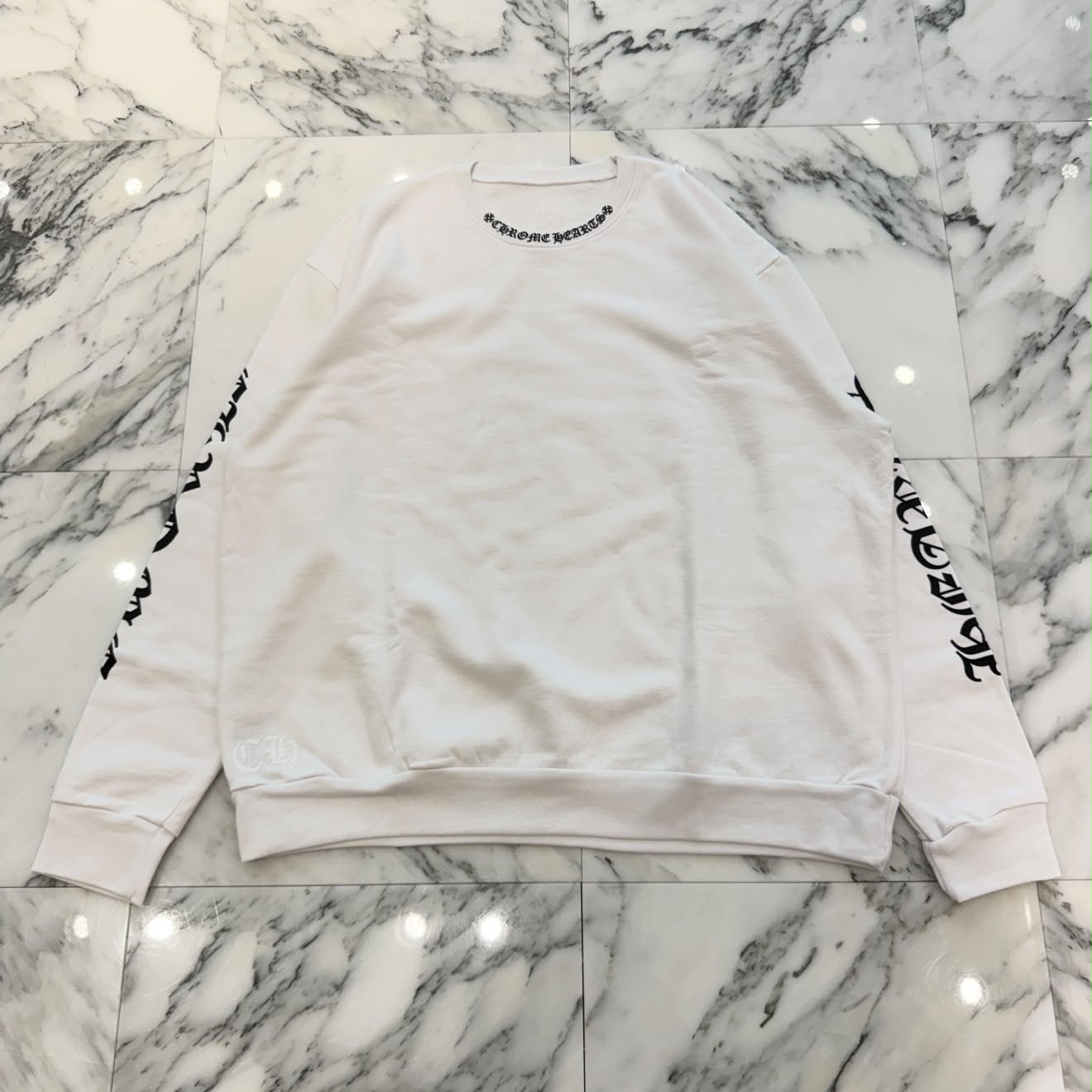 CHROME HEARTS Neck Logo Crewneck Sweatshirt Size L クロムハーツ ネックロゴクルーネックスウェットシャツ サイズL