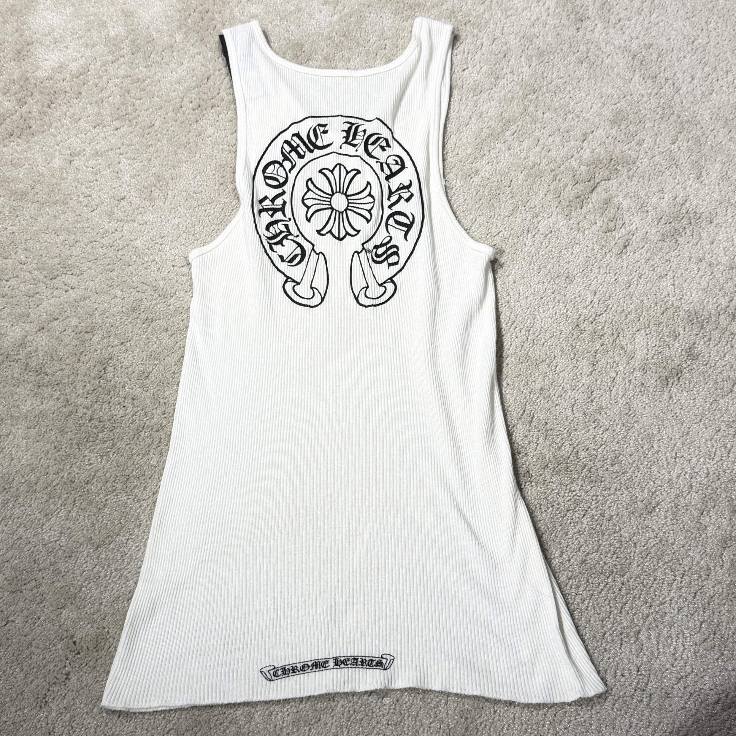 CHROME HEARTS Horseshoe Rib Tank Top Size M クロムハーツ ホースシュー リブ タンクトップ サイズM