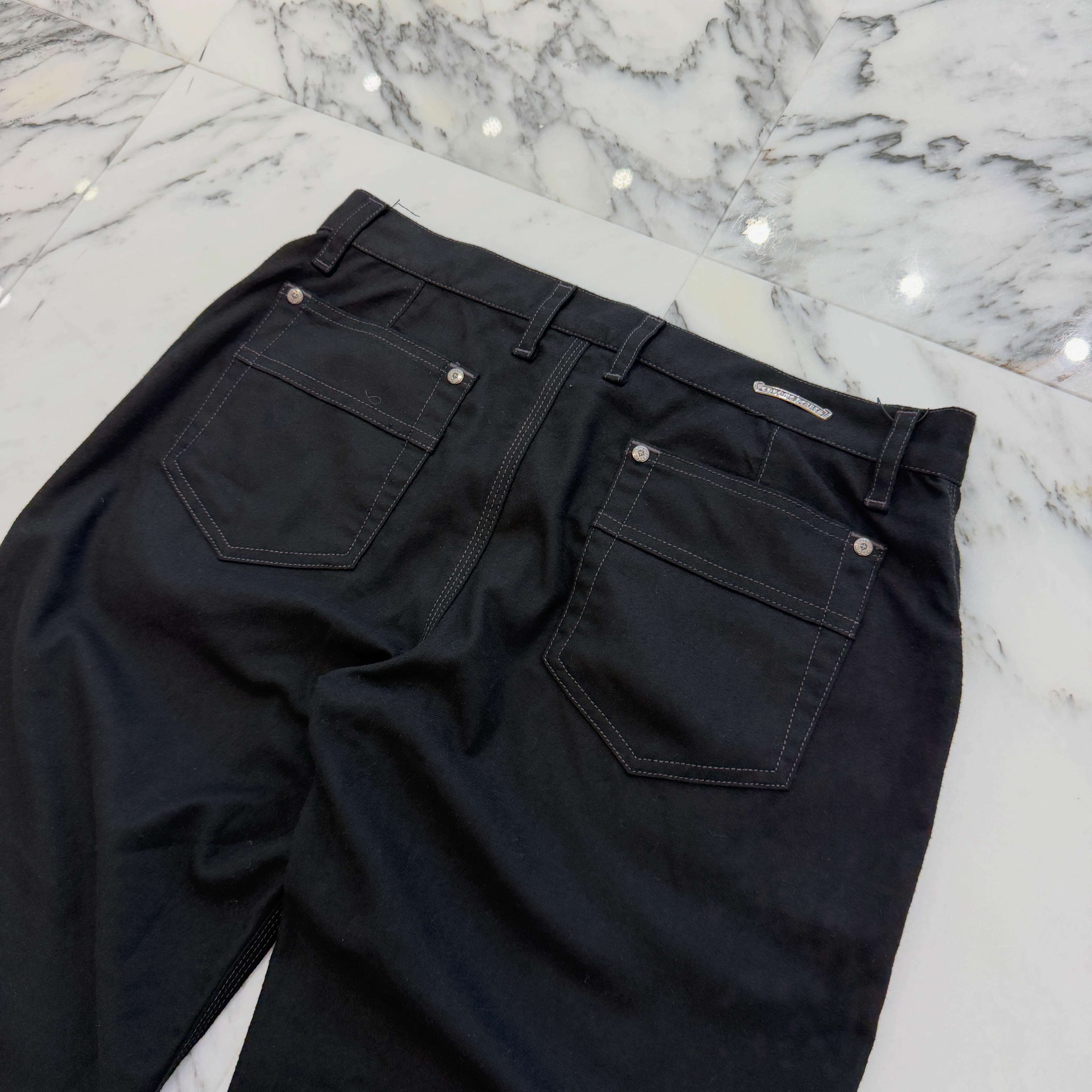 CHROME HEARTS Cross Ball Button Wide Straight Pants Size 27 クロムハーツ クロスボールボタン ワイドストレート パンツ サイズ27