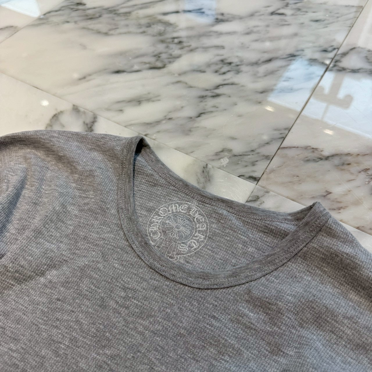 CHROME HEARTS 2025SS Floral Cross Horseshoe Thermal Long Sleeve Tee Size XL クロムハーツ フローラルクロス ホースシュー サーマル ロングスリーブ Tシャツ サイズXL