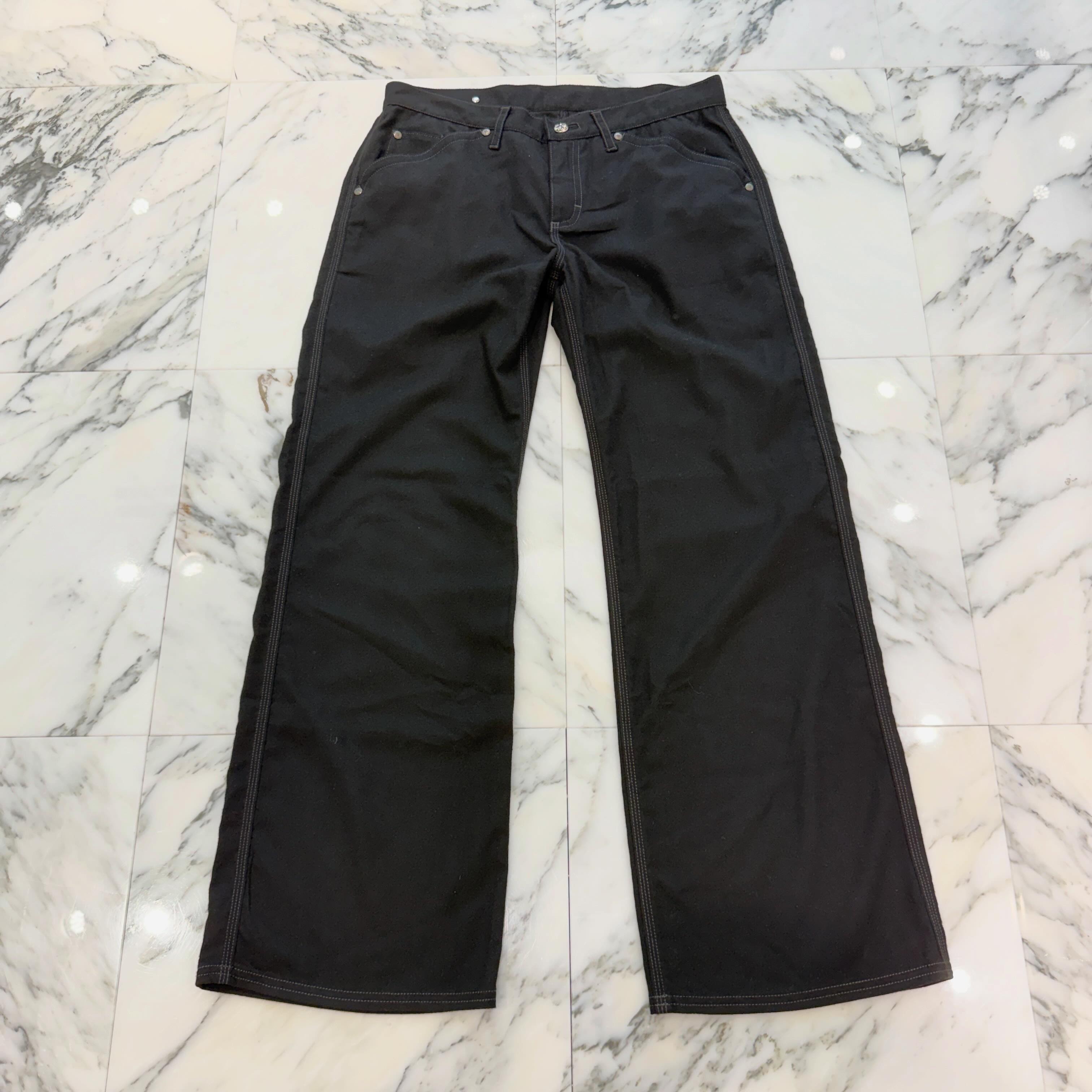 CHROME HEARTS Cross Ball Button Wide Straight Pants Size 27 クロムハーツ クロスボールボタン ワイドストレート パンツ サイズ27
