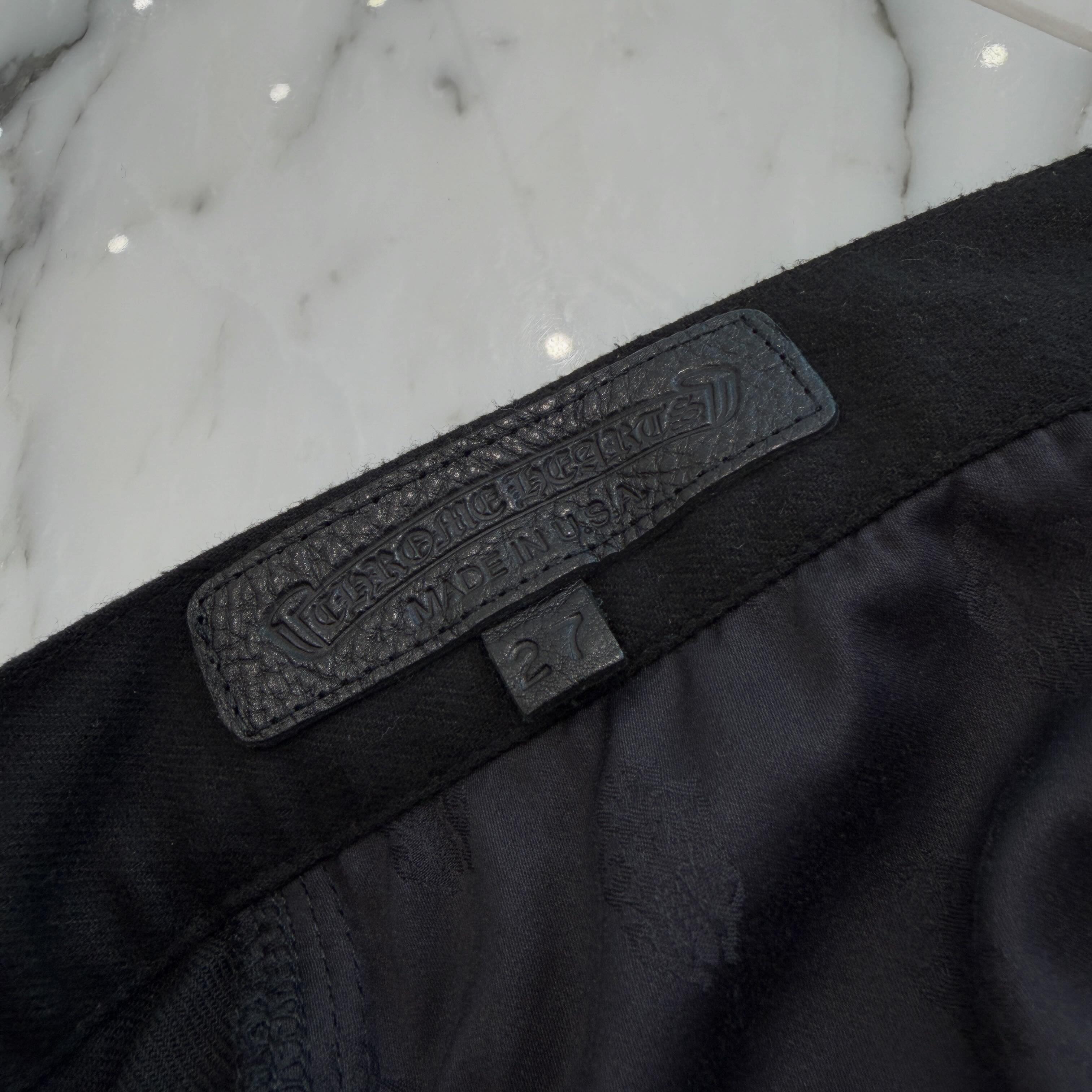 CHROME HEARTS Cross Ball Button Wide Straight Pants Size 27 クロムハーツ クロスボールボタン ワイドストレート パンツ サイズ27