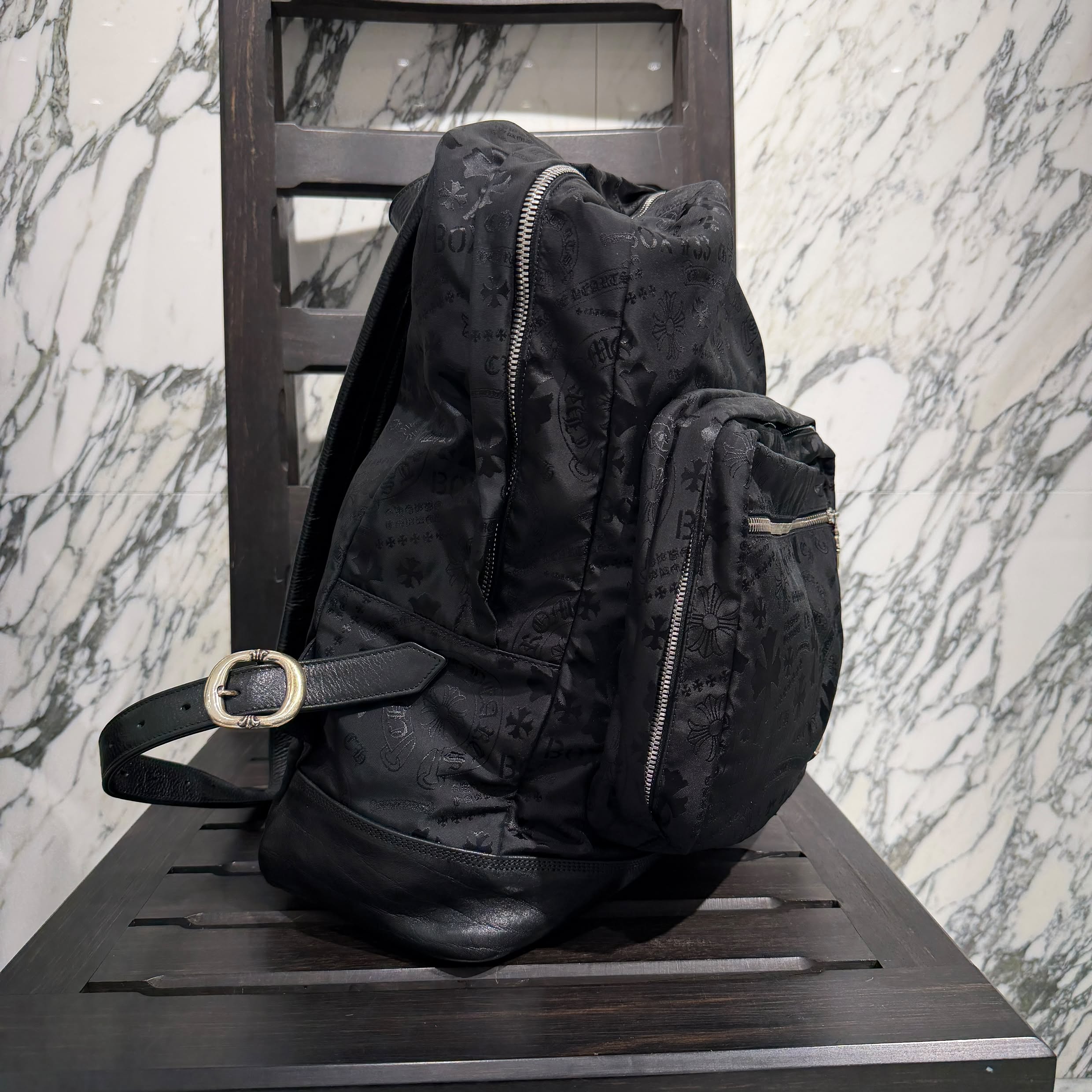 CHROME HEARTS 7th Grade Nylon Multi Logo Stencil Backpack クロムハーツ セブンスグレード ナイロン マルチ ロゴ ステンシル バックパック
