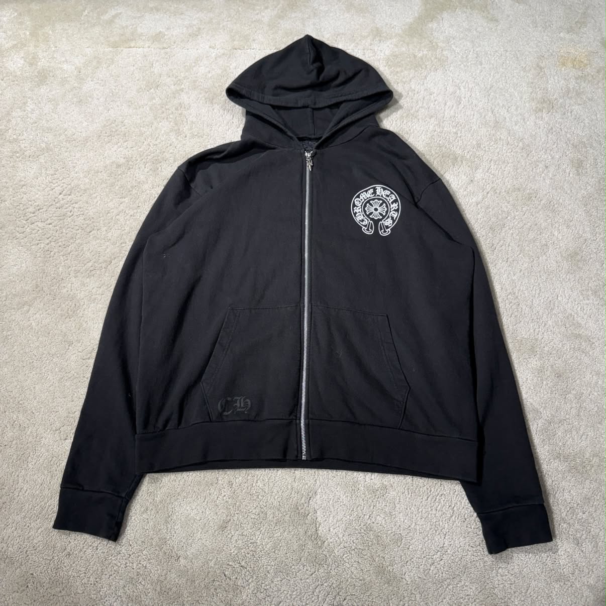 CHROME HEARTS MIAMI Limited Horseshoe Zip Up Hoodie Size L クロムハーツ マイアミ限定 ホースシュー ジップアップ フーディ サイズL