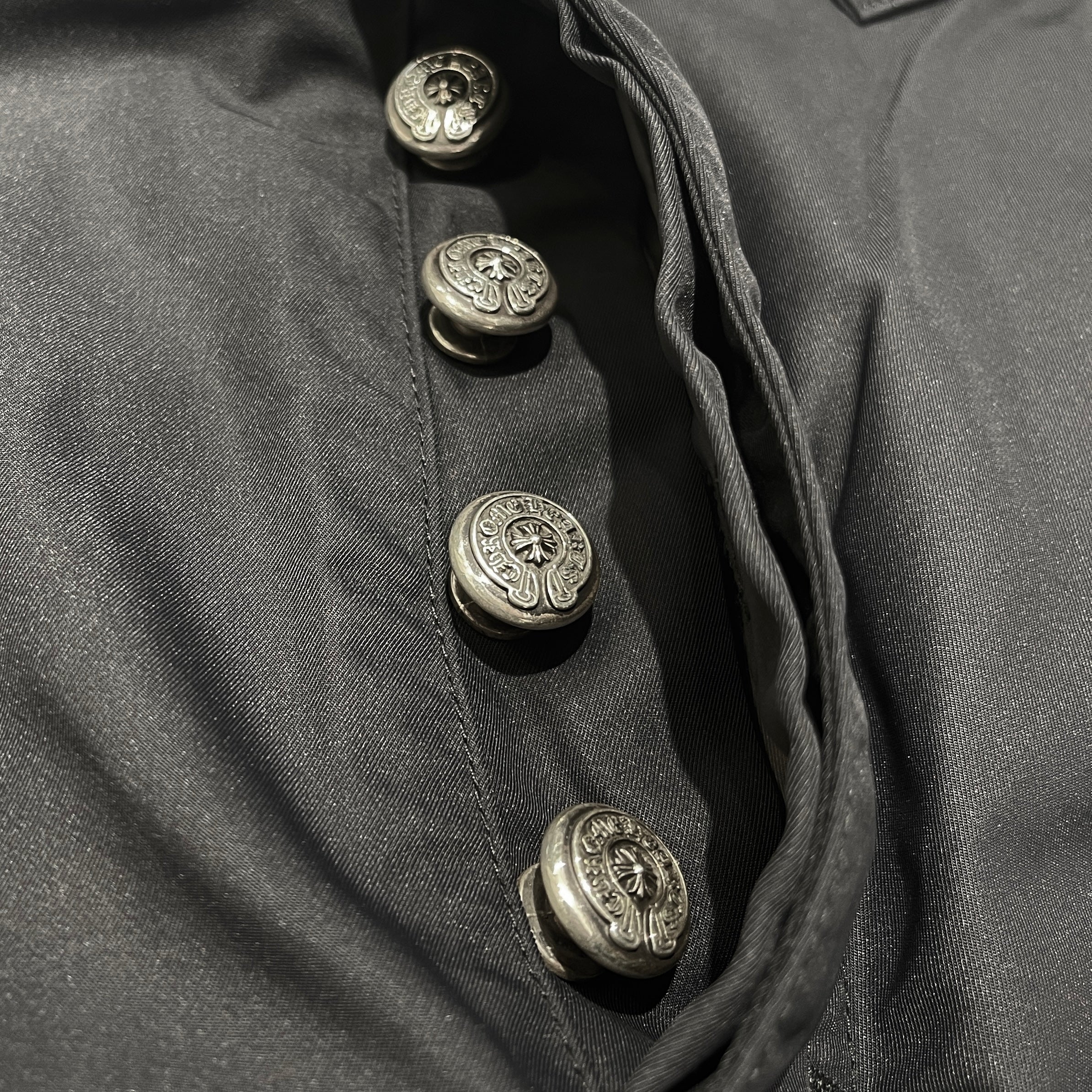 CHROME HEARTS Carpenter Double Knee Leather Cross Patch Nylon Shorts Size 34 クロムハーツ カーペンター ダブルニー レザークロスパッチ ナイロン ショーツ サイズ34