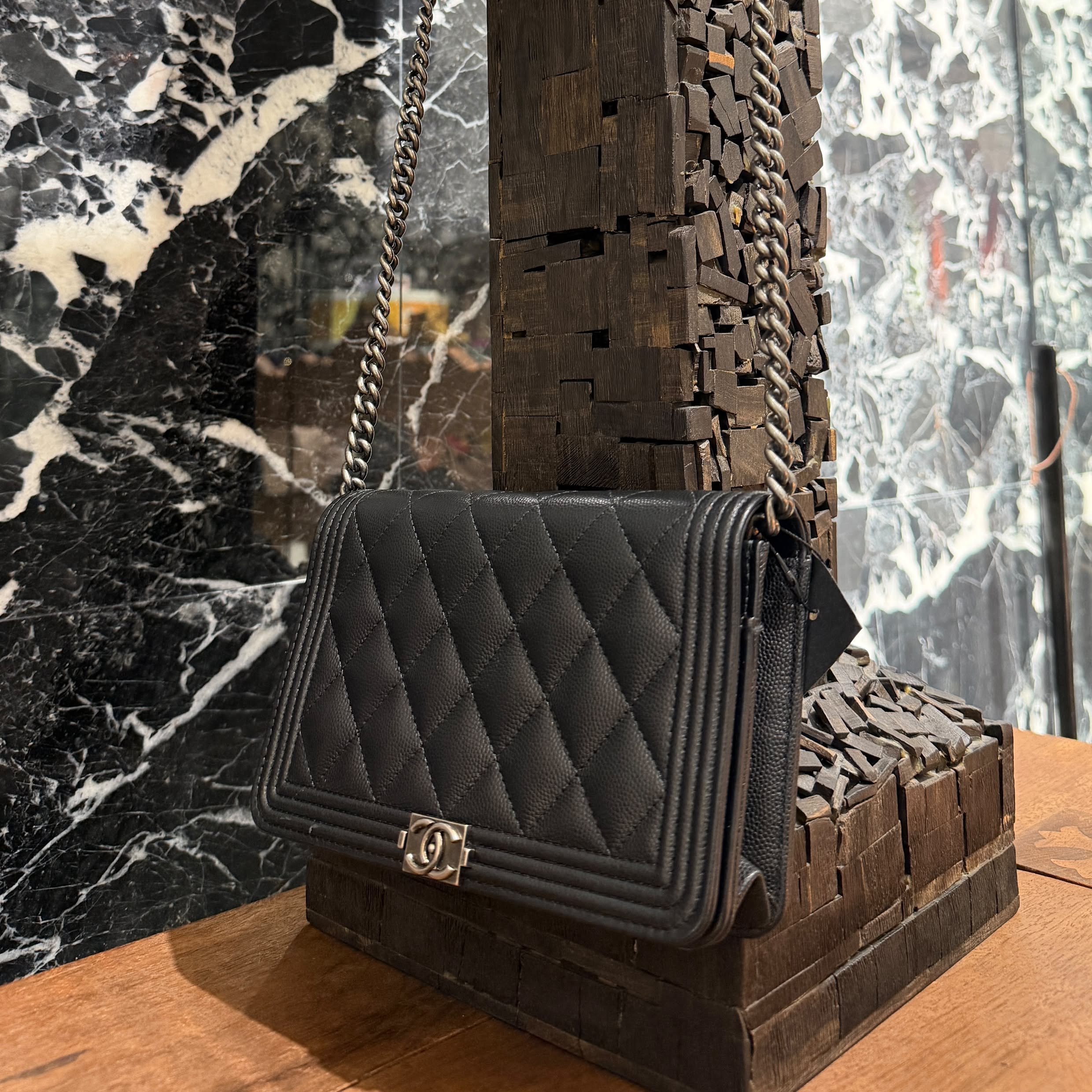 CHANEL Boy Chanel Chain Shoulder Wallet シャネル ボーイシャネル チェーンショルダーウォレット