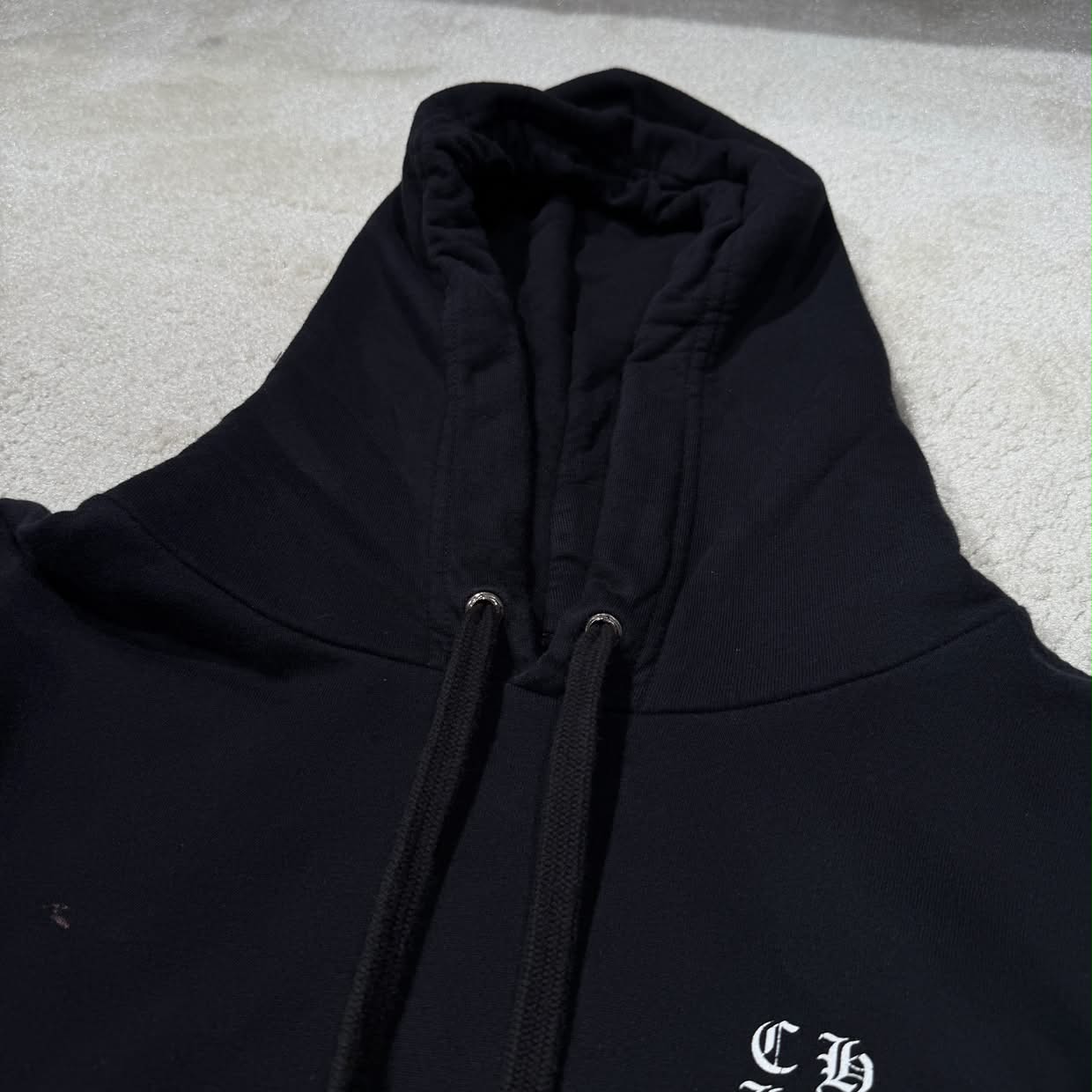 CHROME HEARTS Vertical Arm Logo Pullover Hoodie Size L クロムハーツ バーティカルアームロゴ プルオーバーフーディーサイズL