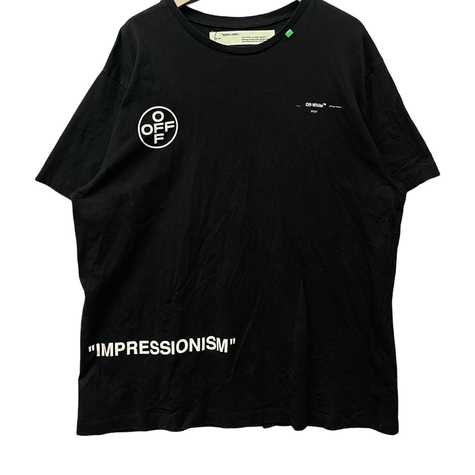 ふ*お様 OFF-WHITE 19SS STENCILFLANNEL SHIRT OFF-WHITE 2019SS STENCIL S/S OVER Tee OMAA038R19185015 Size S