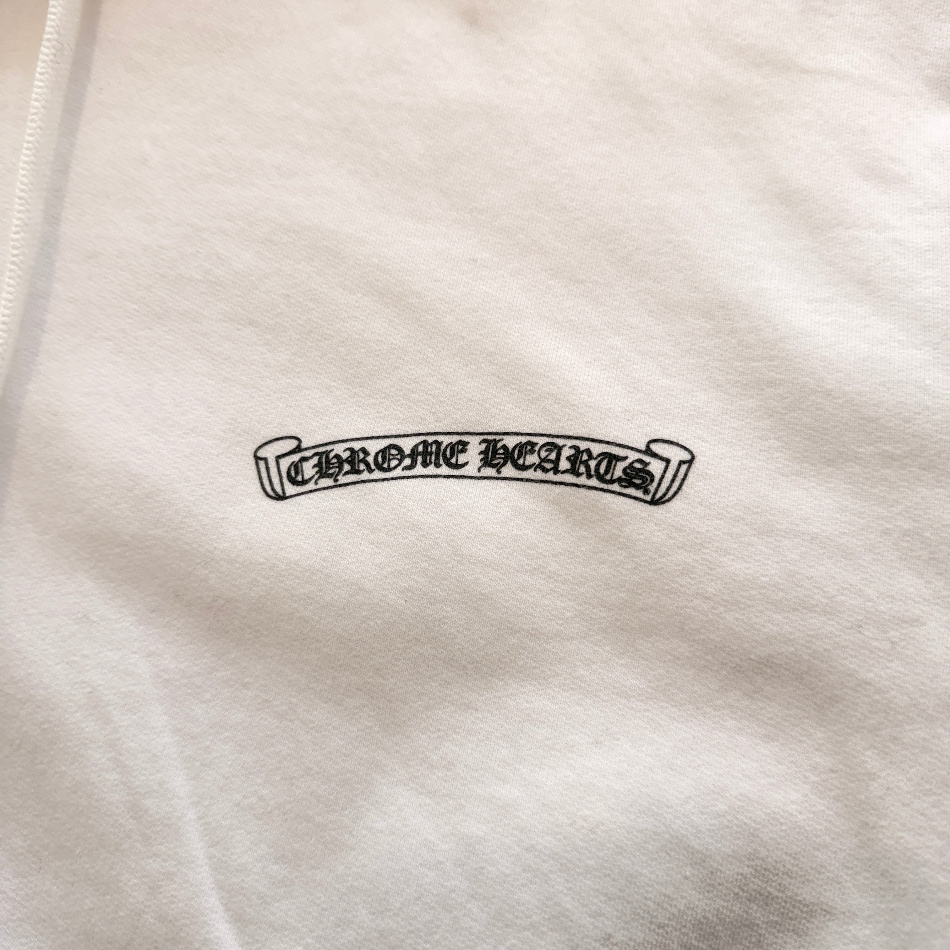 CHROME HEARTS Back Scroll Label Logo Zip Up Hoodie Size XL クロムハーツ バックスクロールラベルロゴジップアップフーディ サイズXL