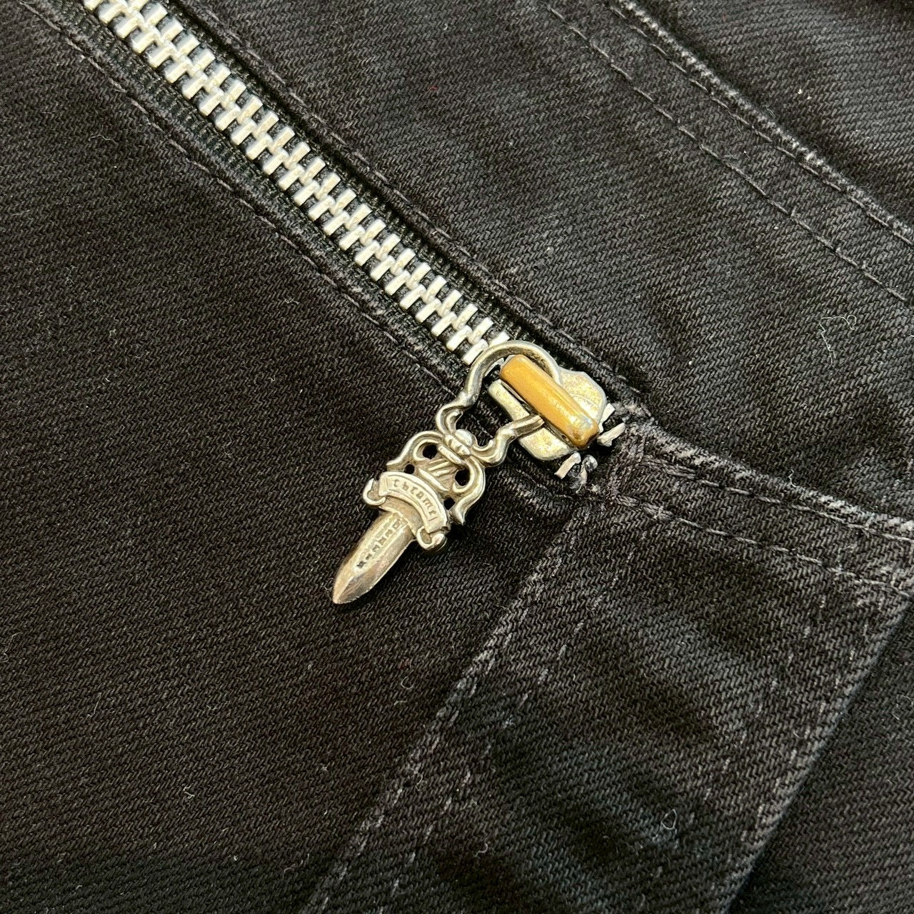 CHROME HEARTS Horseshoe Button Flare Knee Denim OVERALL Size 32 クロムハーツ ホースシューボタン フレアニー デニムオーバーオール サイズ32