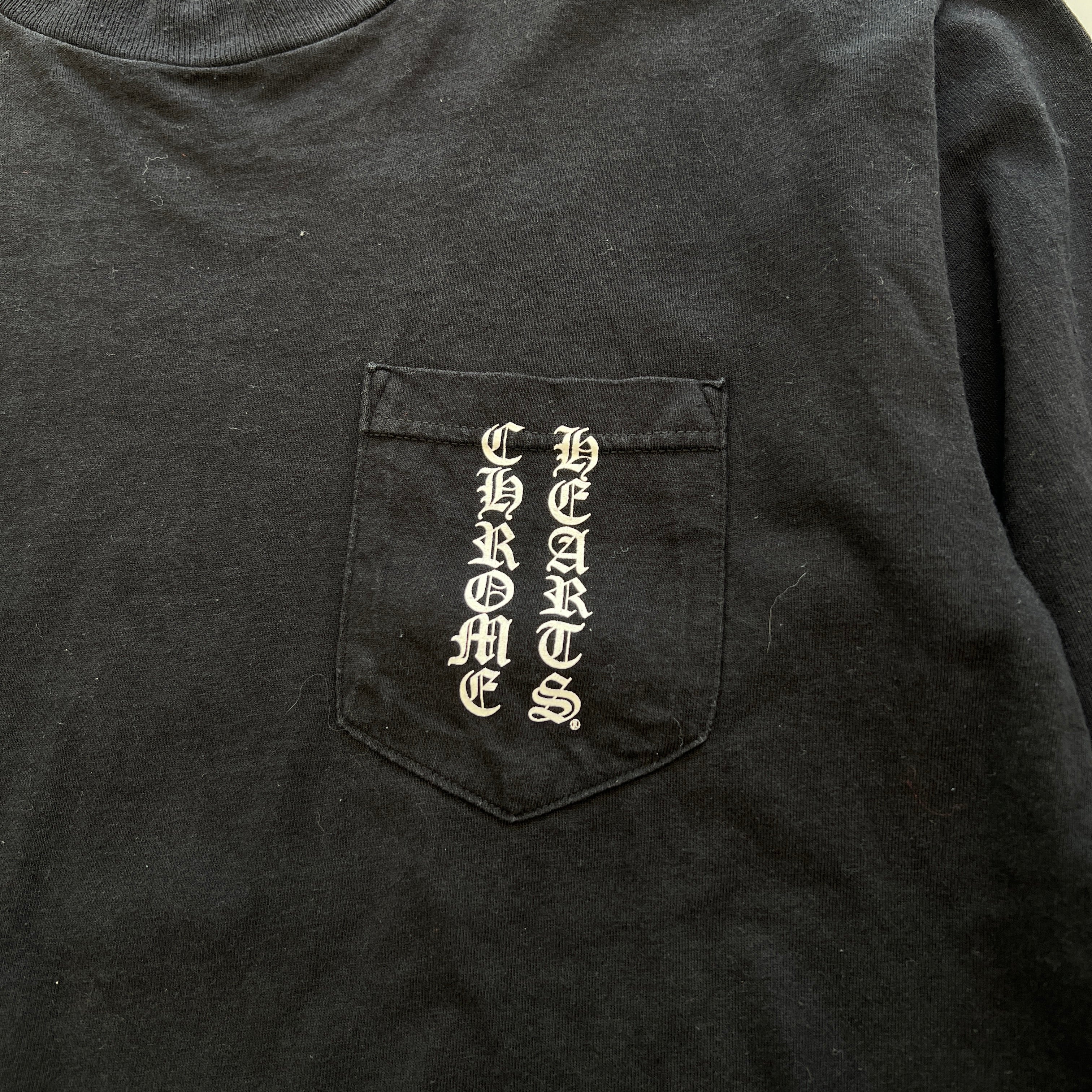 CHROME HEARTS Vertical Logo RS3 Cross Long Sleeve Tee Size L クロムハーツ ヴァーティカルロゴ RS3 クロス ロングスリーブTシャツ サイズL