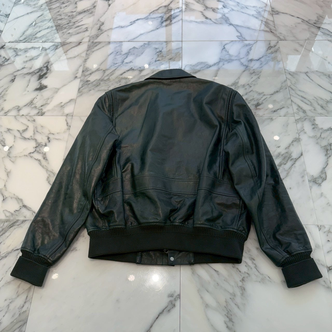 Berluti Grained Leather Flight Jacket Blouson R23LBL118 Size R52 ベルルッティ グレインレザー フライトジャケット ブルゾン サイズR52
