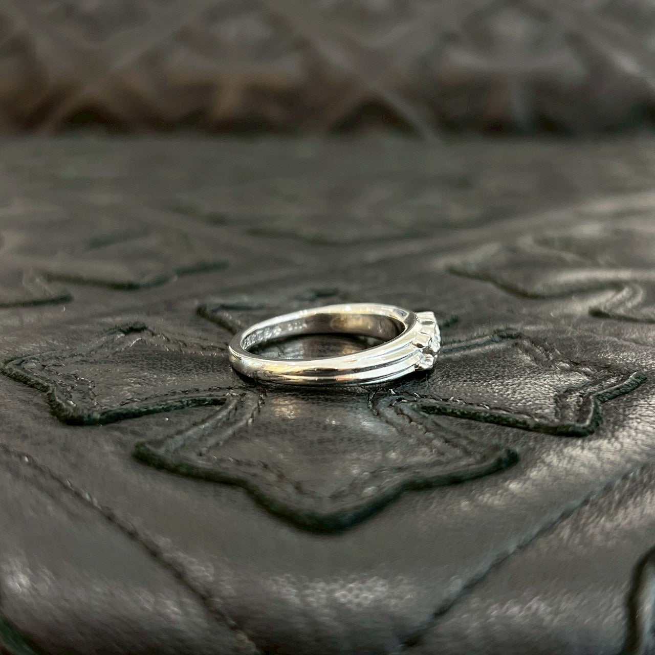 CHROME HEARTS 18KWG Baby Classic Dagger Ring Pave Blue Sapphire Size 16.5号 クロムハーツ 18KWG ベイビークラシック ダガーリング パヴェブルーサファイア サイズ16.5号