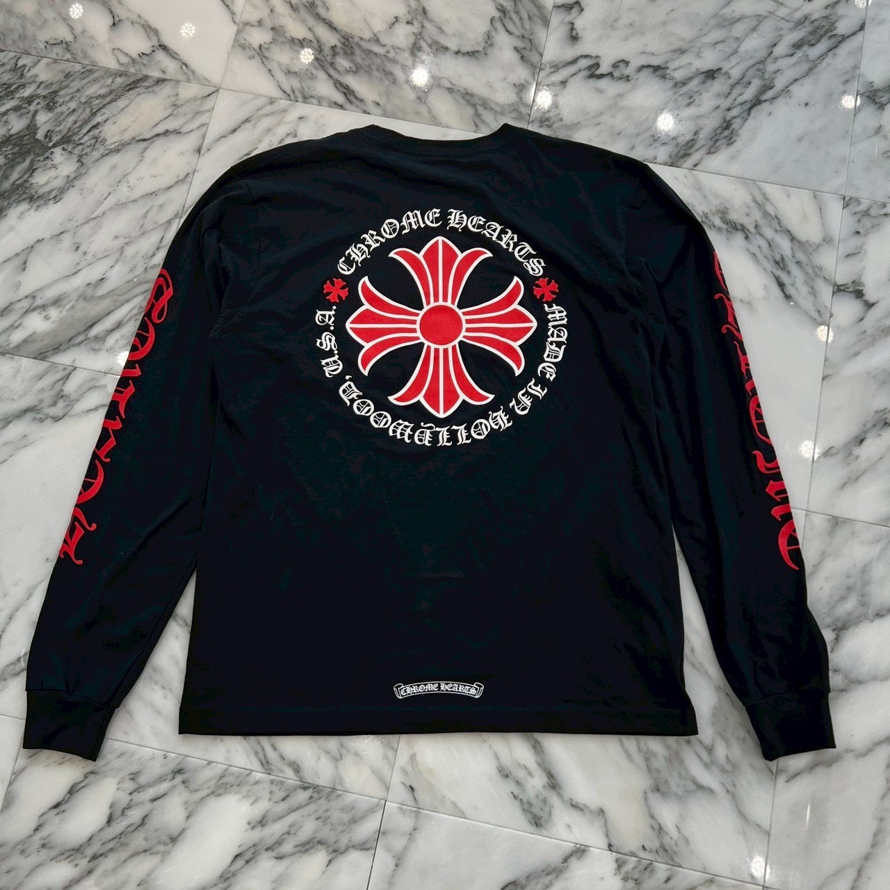 CHROME HEARTS Made In Hollywood Red CH Plus Long Sleeve Tee Size L クロムハーツ メイドインハリウッド CHプラス ロングスリーブTシャツ サイズL