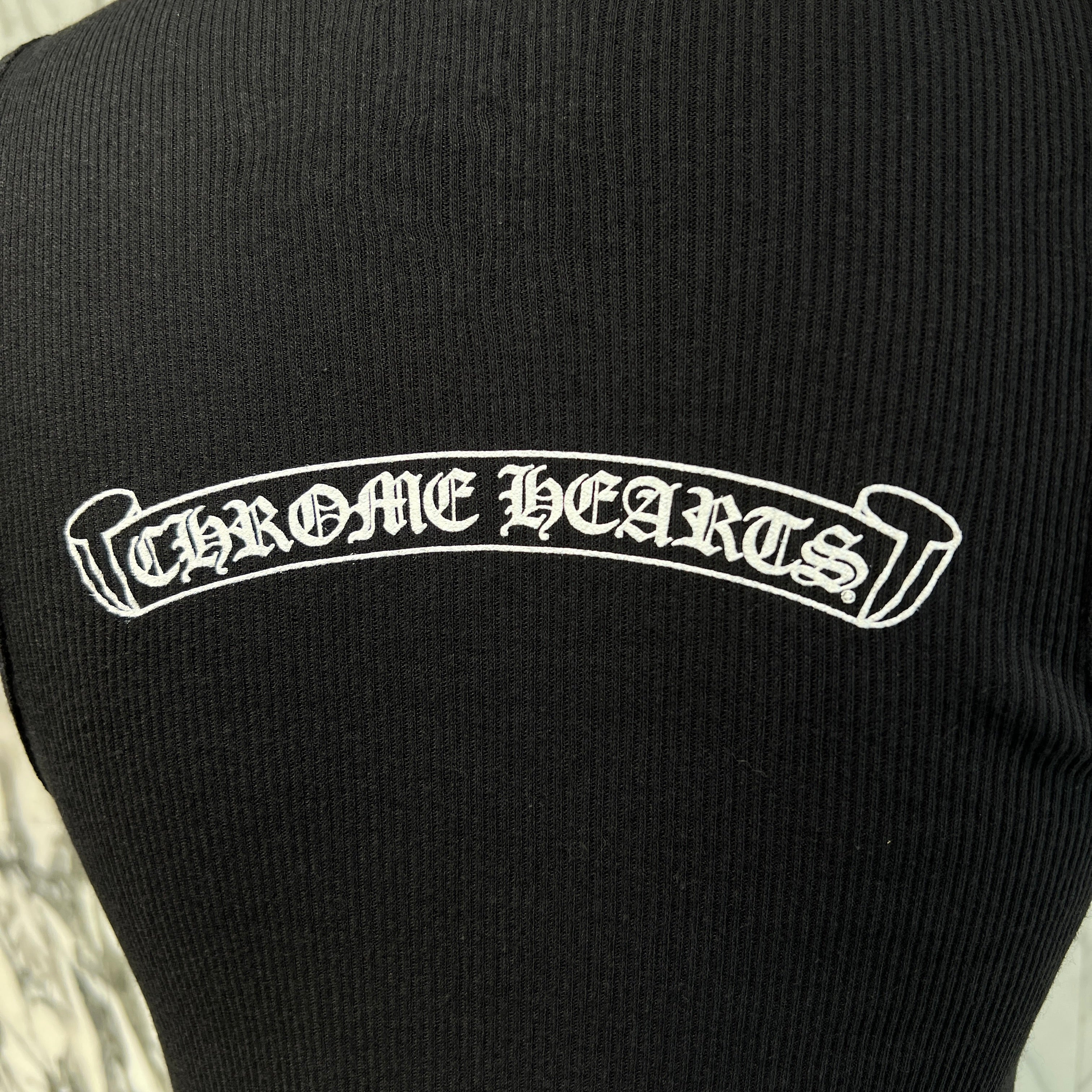CHROME HEARTS Neck Logo Back Scroll Tank Top Size S クロムハーツ ネックロゴ バックスクロール タンクトップ サイズS