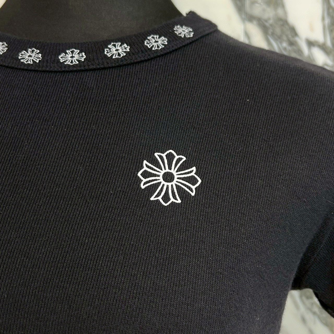 CHROME HEARTS CH Plus Back Floral Cross Tee クロムハーツ CHプラス バックフローラルクロス Tシャツ