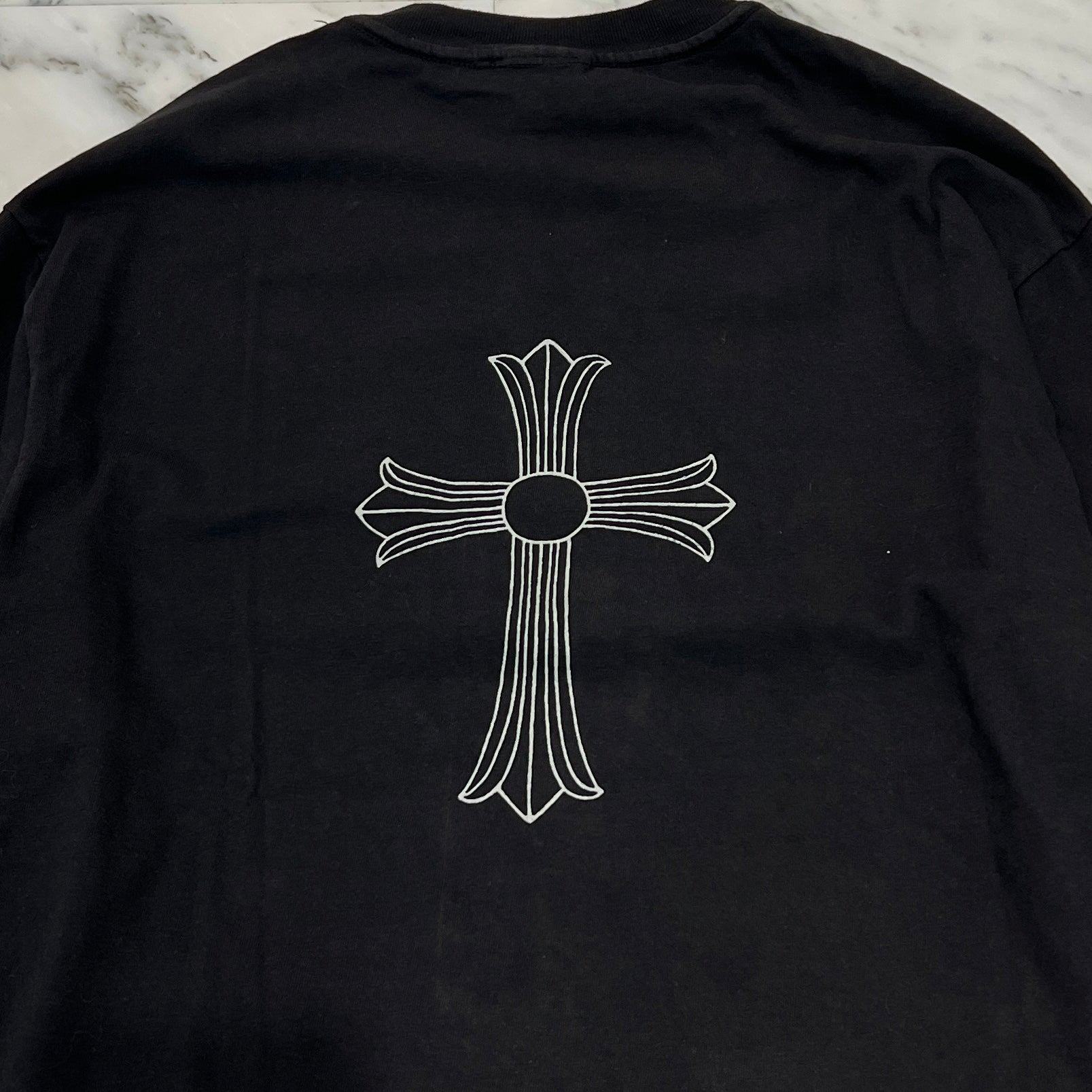 CHROME HEARTS × KYOSUKE HIMURO Back CH Cross Arm Logo Long Sleeve Tee Size M クロムハーツ × 氷室 京介 バックCHクロス アームロゴ ロングスリーブ Tシャツ サイズM