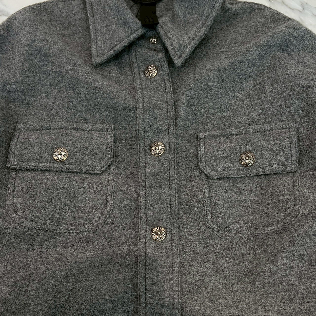 CHROME HEARTS Y NOT Cross Ball Wool Jacket Size S クロムハーツ ワイノット クロスボール ウールジャケット サイズS