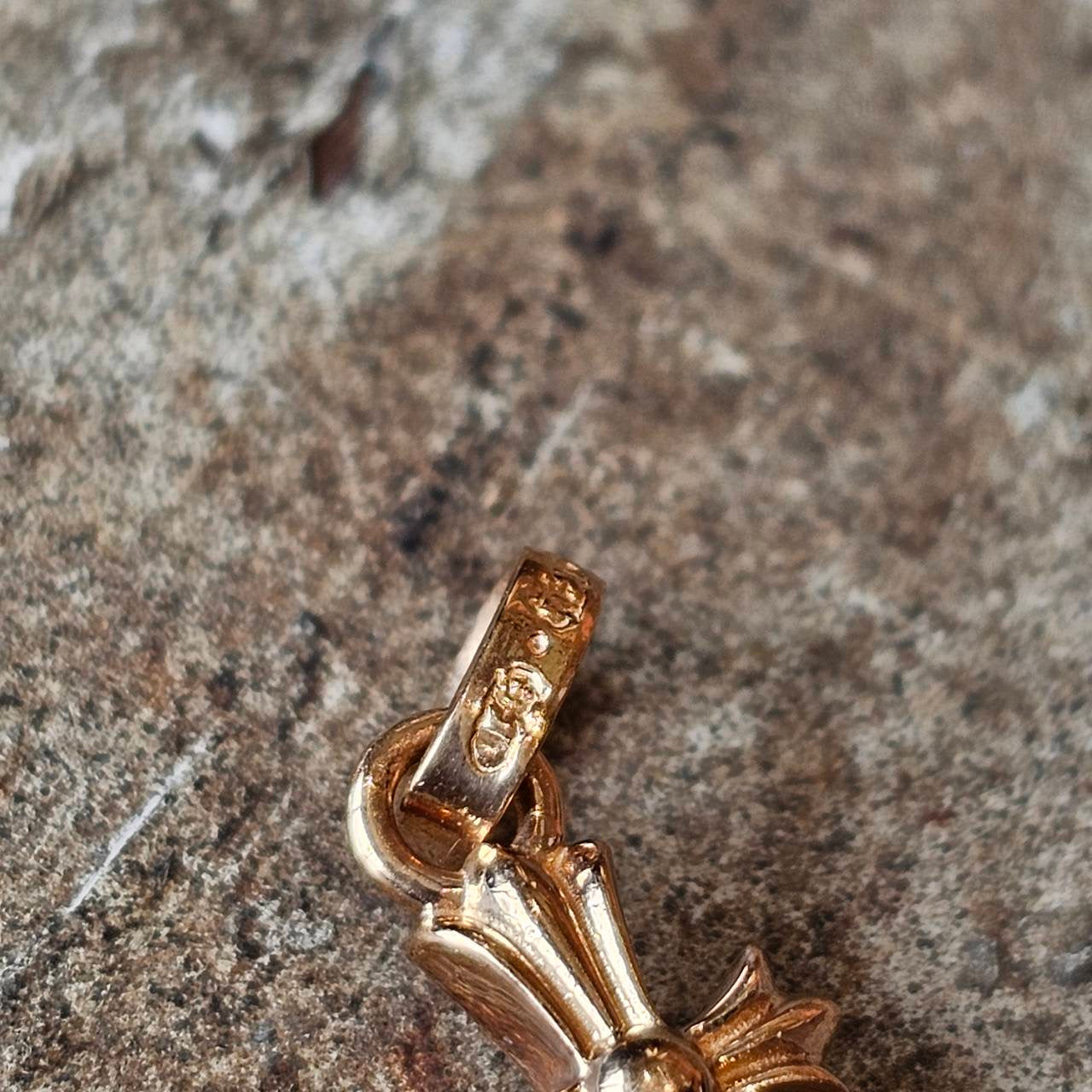 CHROME HEARTS 22K Baby Fat Cross Charm Pendant Top クロムハーツ