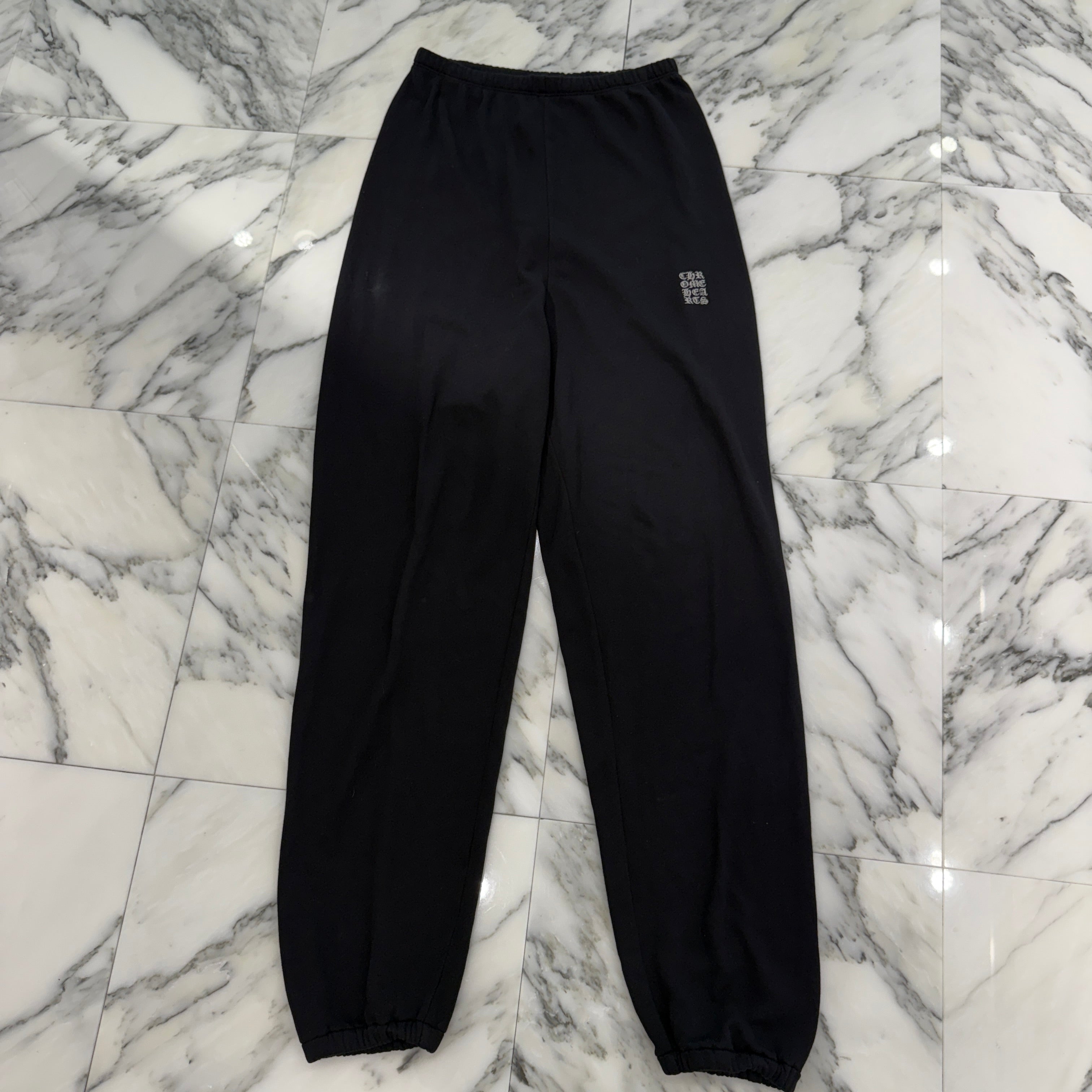 CHROME HEARTS Y NOT Vertical Logo Embroidery Oversized Sweat Pants Size XS クロムハーツ ワイノット ヴァーティカルロゴ刺繍 オーバーサイズ スウェットパンツ サイズXS