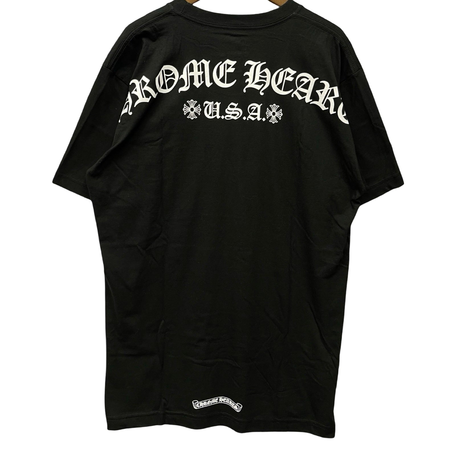 CHROME HEARTS Back CH Plus Arch Logo USA Tee Size L
