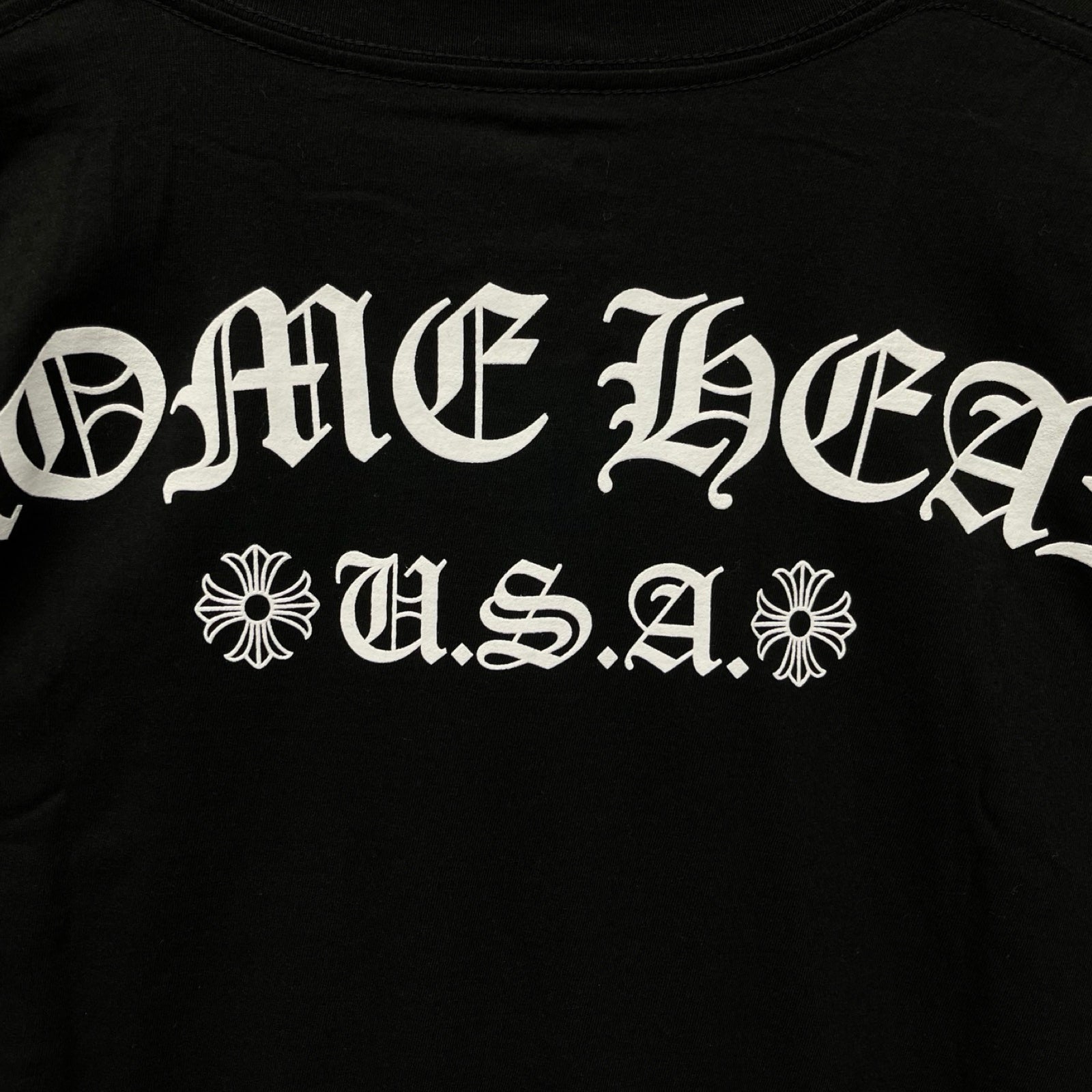 CHROME HEARTS Back CH Plus Arch Logo USA Tee Size L