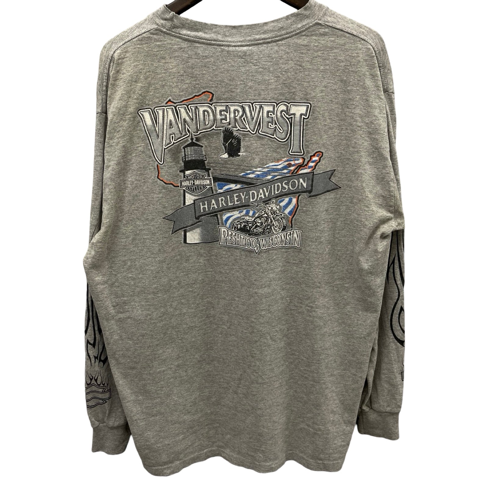 Vintage 00's Harley-Davidson "VANDERVEST" 2002 L/S Tee Size XL