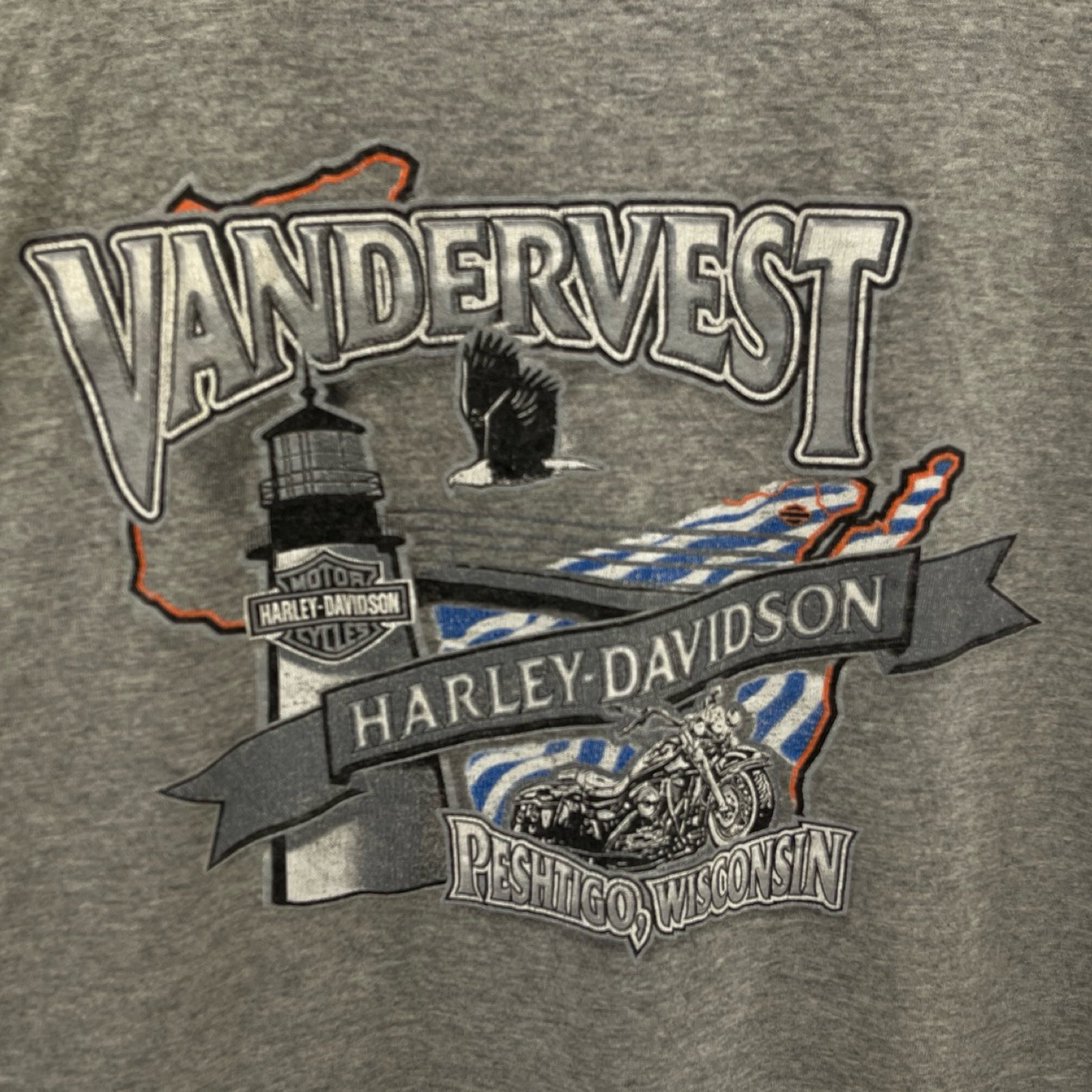 Vintage 00's Harley-Davidson "VANDERVEST" 2002 L/S Tee Size XL