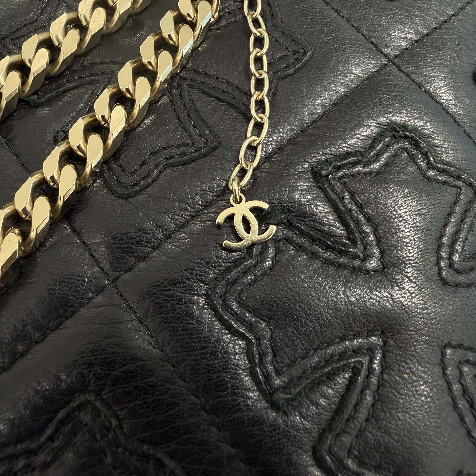 CHANEL 2021AW Coco Mark Curb Chain Rhinestone Necklace シャネル ココマークカーブチェーンラインストーンネックレス
