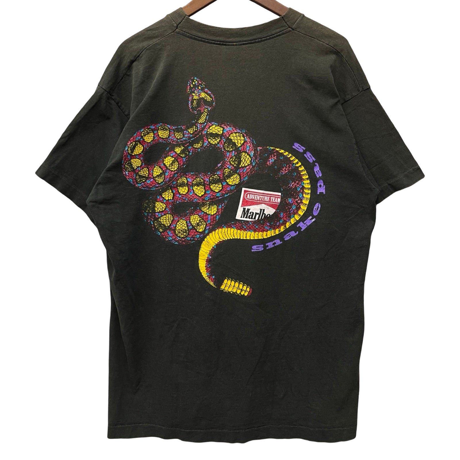 Marlboro snake pocket teeマルボロ 蛇 ポケットT XL Vintage 90's Marlboro Snake Pass Pocket S/S Tee Size XL – MEMENTOS