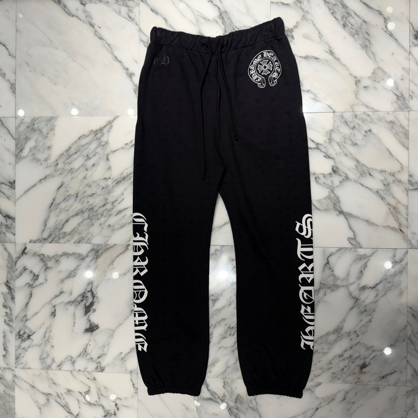 CHROME HEARTS CH Plus Cemetery Cross Sweat Long Pants Size L