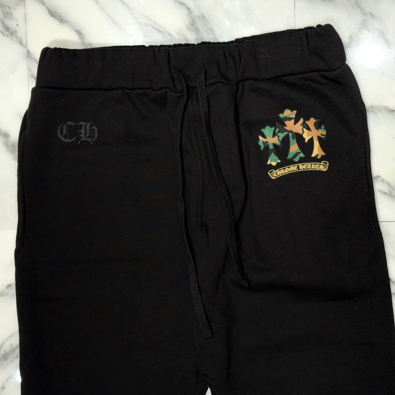 CHROME HEARTS Camo Cemetery Cross Sweat Long Pants Size XL