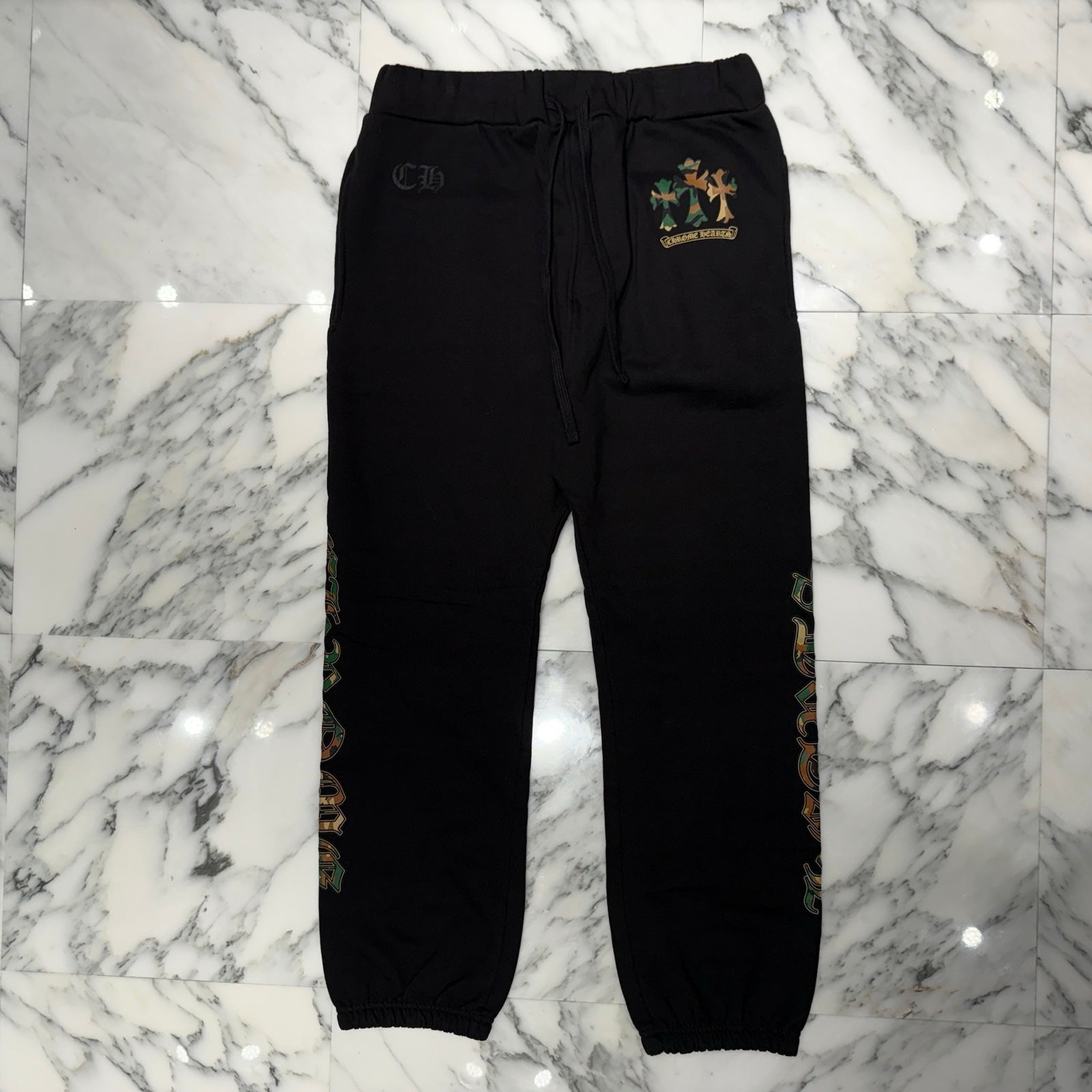 CHROME HEARTS Camo Cemetery Cross Sweat Long Pants Size M クロムハーツ カモ セメタリークロス スウェットロングパンツ サイズM