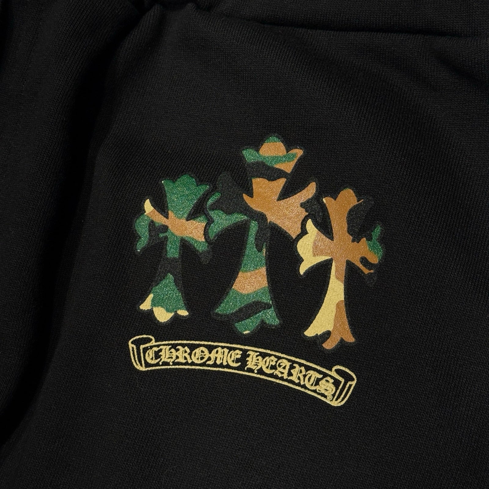 CHROME HEARTS Camo Cemetery Cross Sweat Long Pants Size XL