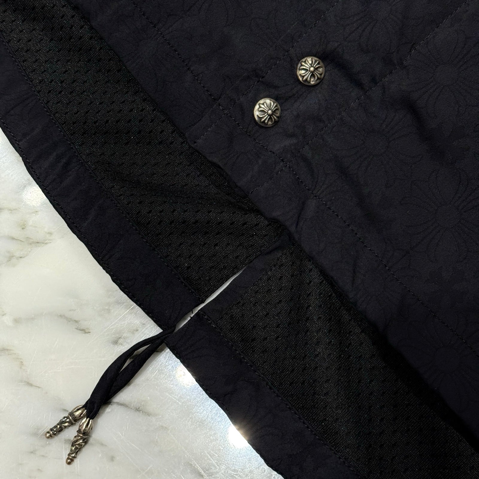 CHROME HEARTS CH Plus Cross Dagger Zip Nylon Coat Size M