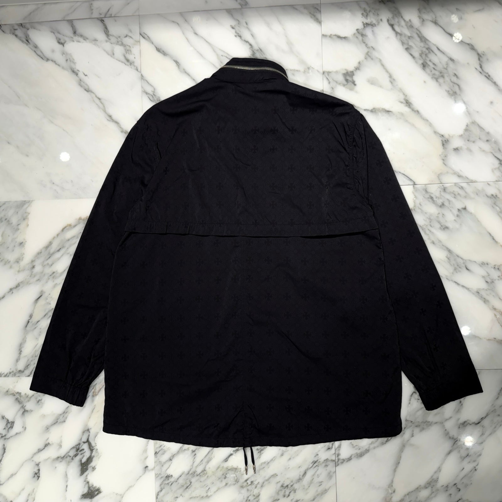 CHROME HEARTS CH Plus Cross Dagger Zip Nylon Coat Size M