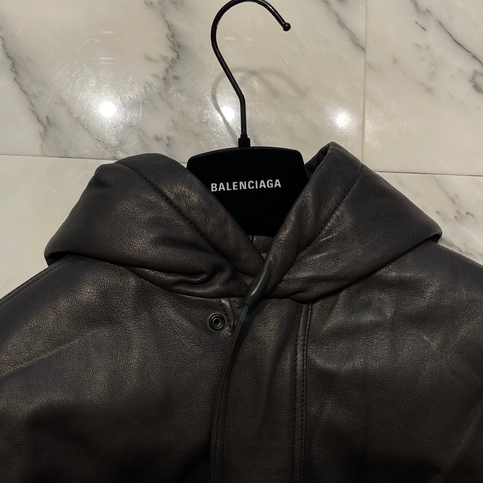 BALENCIAGA 2022AW Sporty B Leather Taxi Jacket 719225 TLS01 Size 44 バレンシアガ スポーティB レザー タクシー ジャケット サイズ44