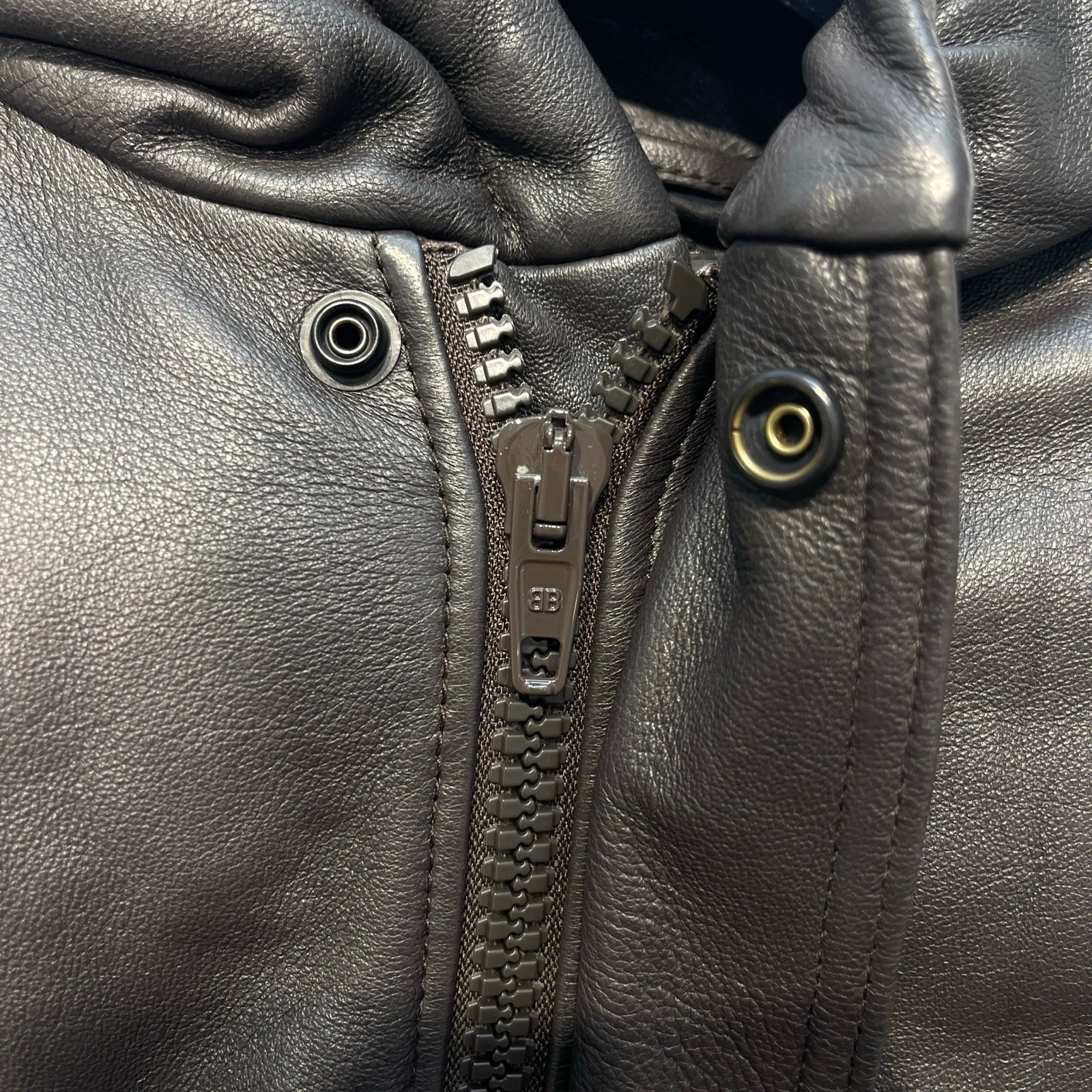 BALENCIAGA 2022AW Sporty B Leather Taxi Jacket 719225 TLS01 Size 44 バレンシアガ スポーティB レザー タクシー ジャケット サイズ44