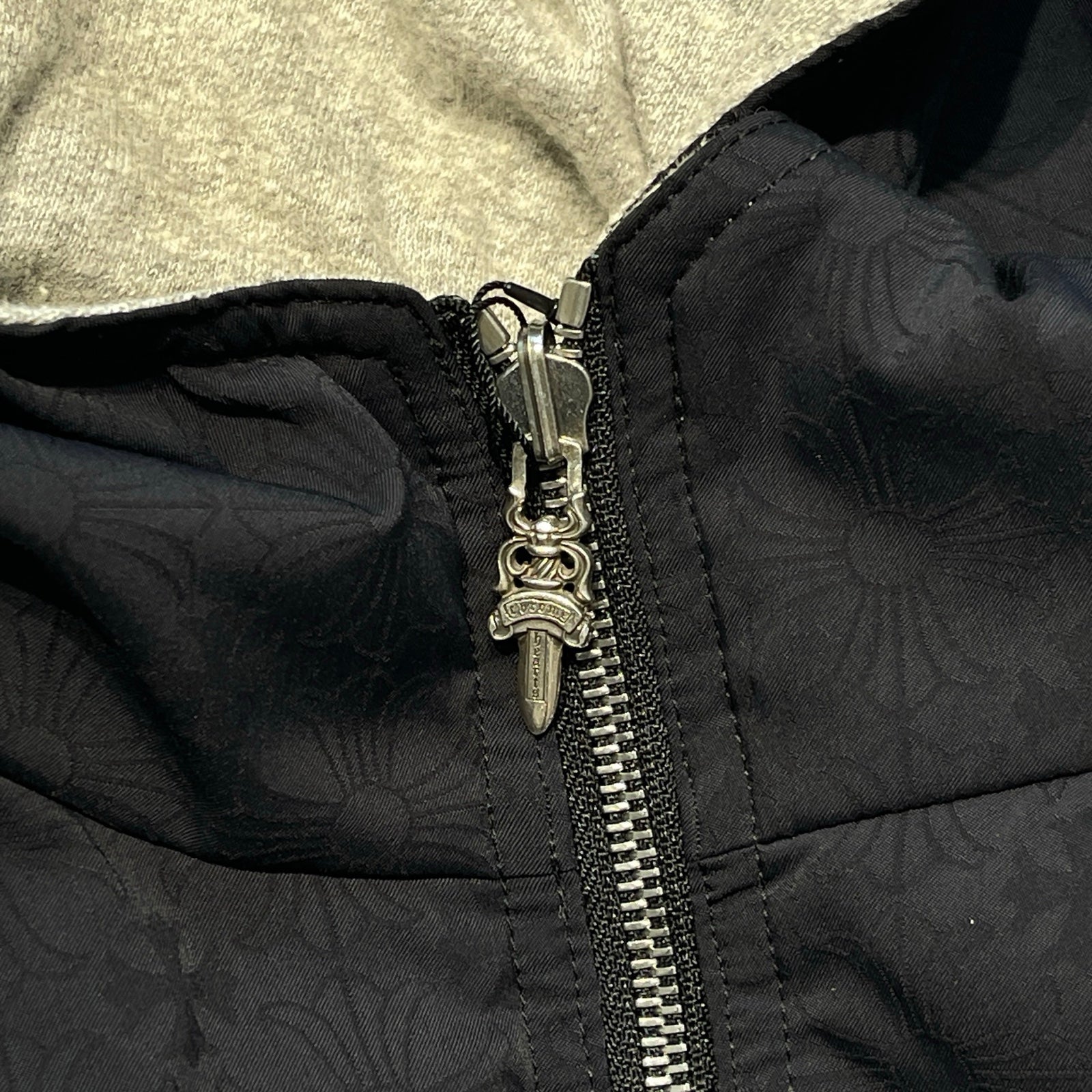 CHROME HEARTS U.G.E.D Reversible Nylon Zip Up Hoodie Jacket Size M クロムハーツ リバーシブル ナイロン ジップアップフーディージャケット サイズM