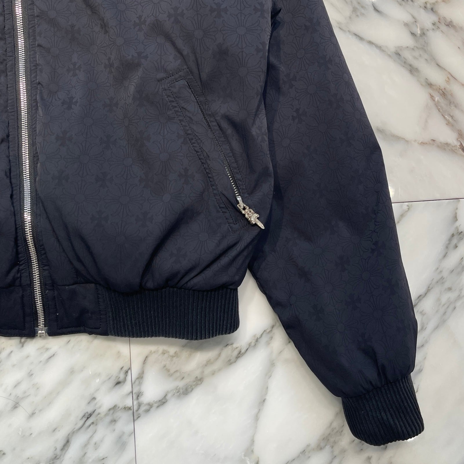 CHROME HEARTS U.G.E.D Reversible Nylon Zip Up Hoodie Jacket Size M クロムハーツ リバーシブル ナイロン ジップアップフーディージャケット サイズM