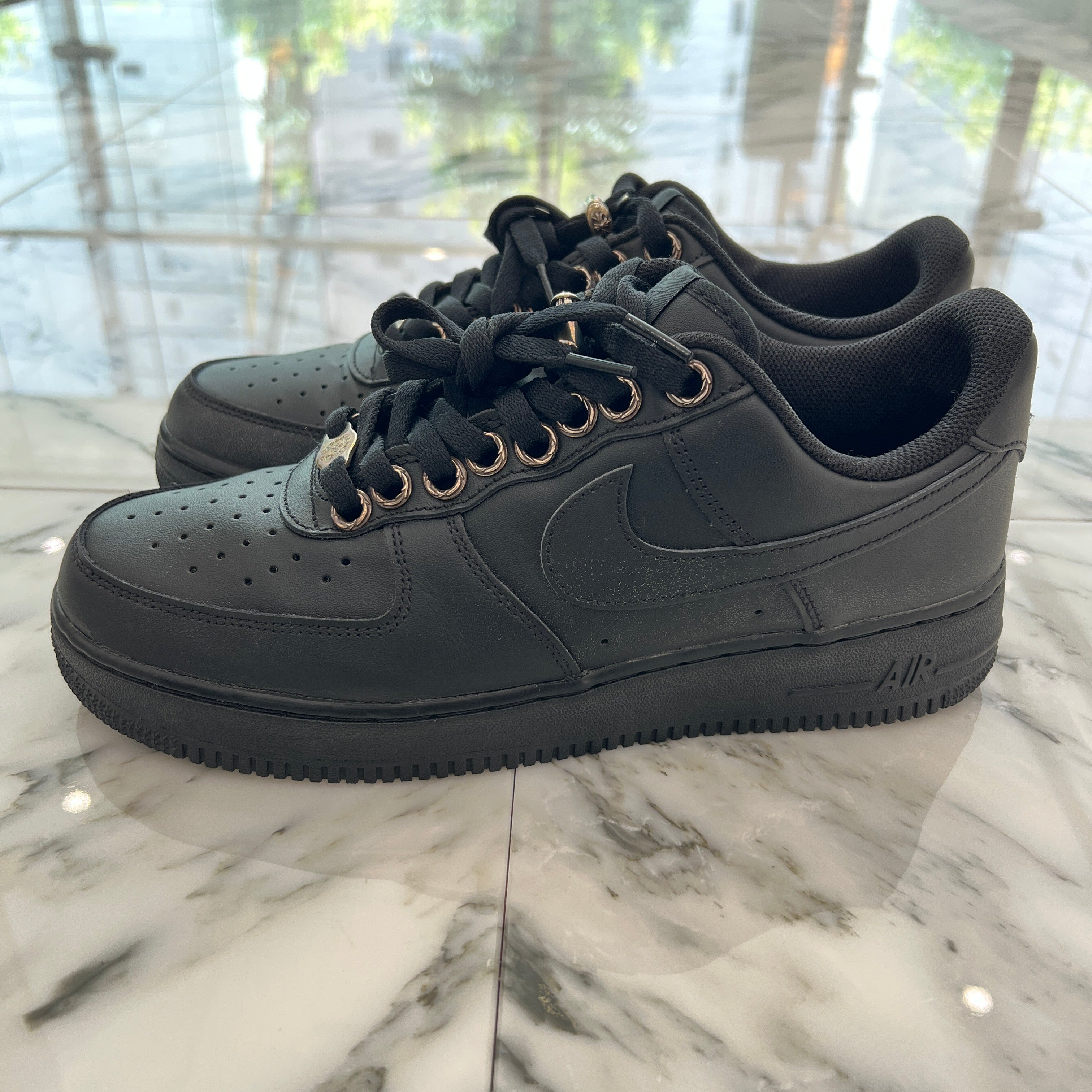 CHROME HEARTS × NIKE AIR FORCE 1 '07 Custom Leather Sneakers Size US10(28.0cm) クロムハーツ×ナイキ エアフォース1 '07 カスタム レザースニーカー サイズ US10(28.0cm)