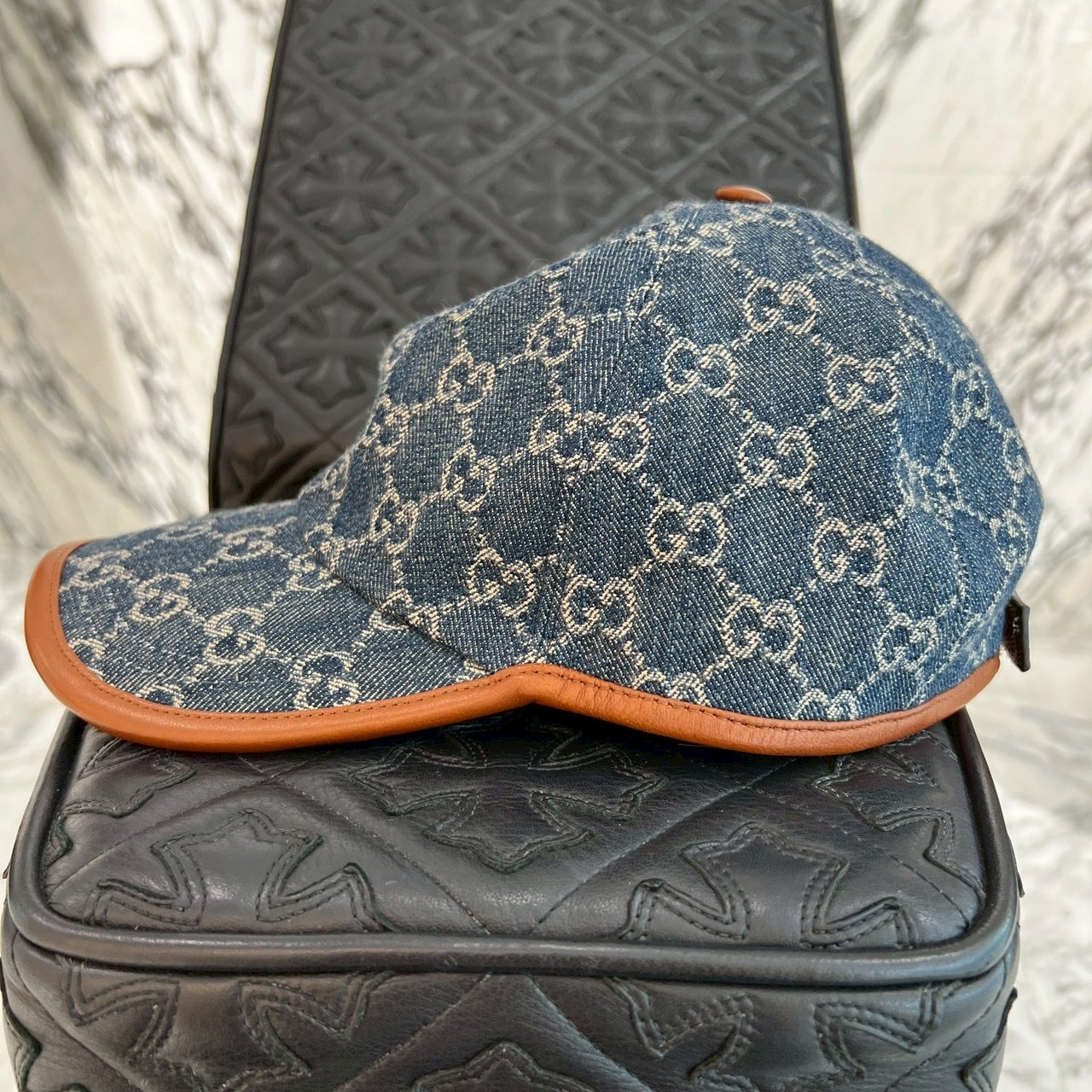 GUCCI 2022SS GG Denim Baseball Cap 656206 4HAC3 Size L(59cm) グッチ GGデニム ベースボールキャップ サイズL(59cm)