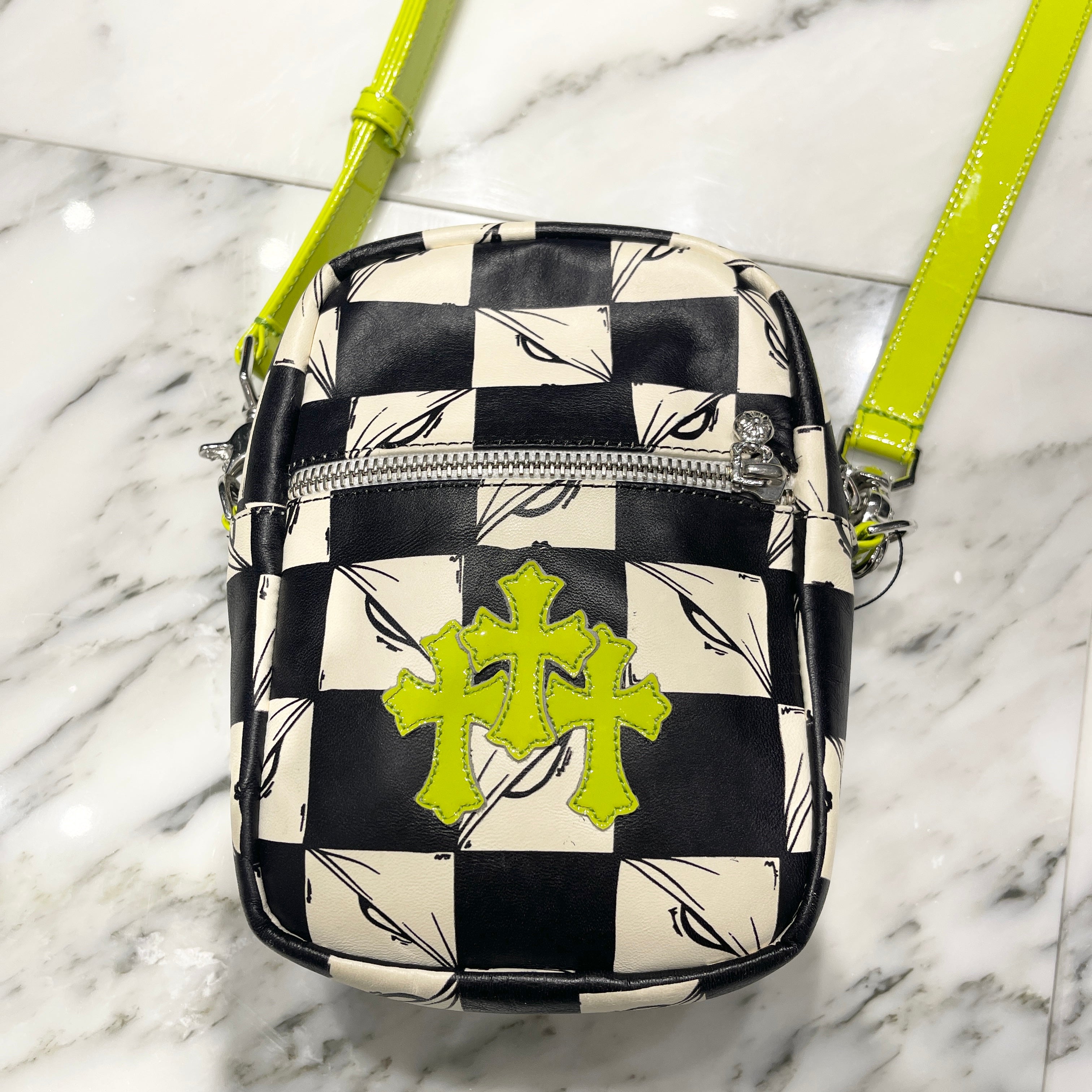 CHROME HEARTS × MATTY BOY PPO 99EYES TAKA MINI 3 Cemetery Cross Patch Shoulder Bag クロムハーツ × マッティボーイ プロ 99アイズ タカミニ 3セメタリークロスパッチ ショルダーバッグ