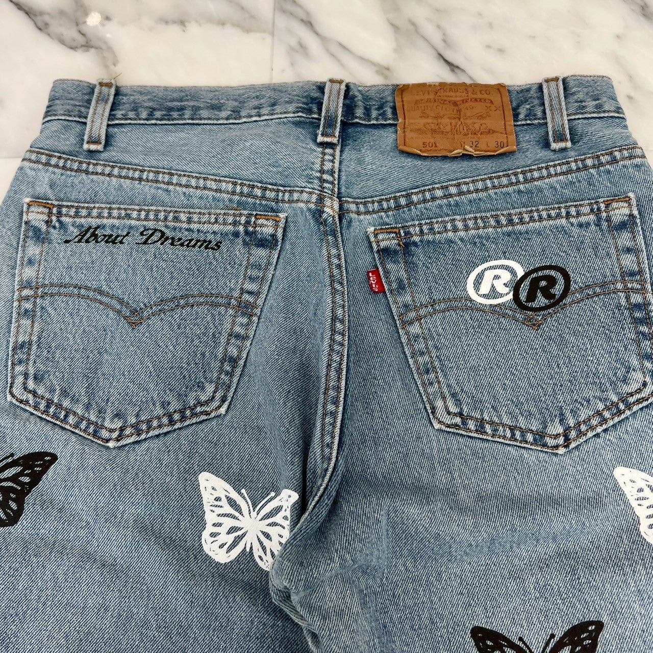 about dreams アバウトドリームズ バタフライ About Dreams (アバウトドリームズ) Butterfly Denim バタフライ刺繍