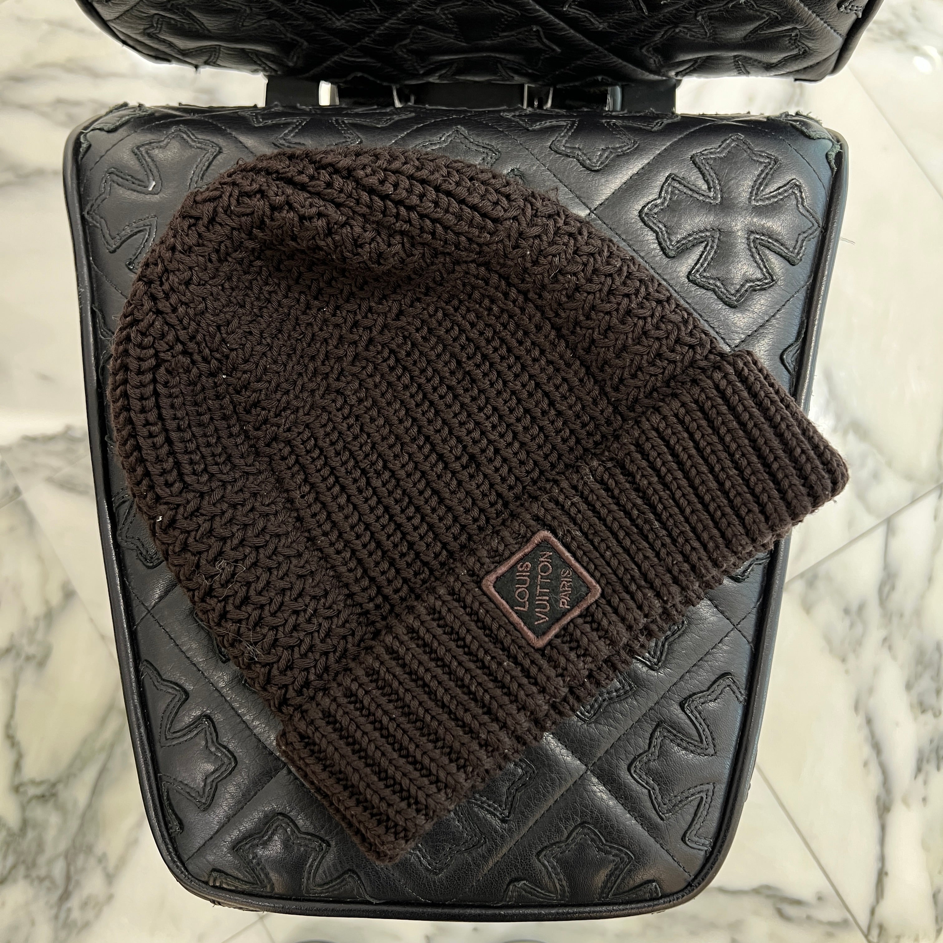 LOUIS VUITTON Logo Patch Wool Knit Beanie ルイヴィトン ロゴワッペンウールニットビーニー