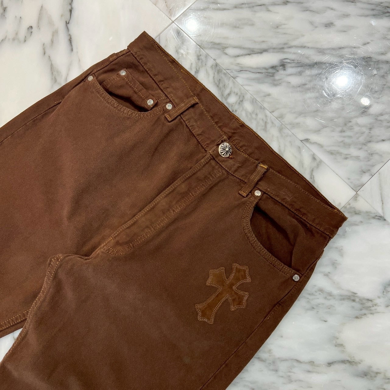 CHROME HEARTS × Levi's Body VNTG Multi Cross Leather Patch Jeans Size 33 クロムハーツ × リーバイスボディ ヴィンテージ クロスレザーパッチ ジーンズ デニムパンツ サイズ33