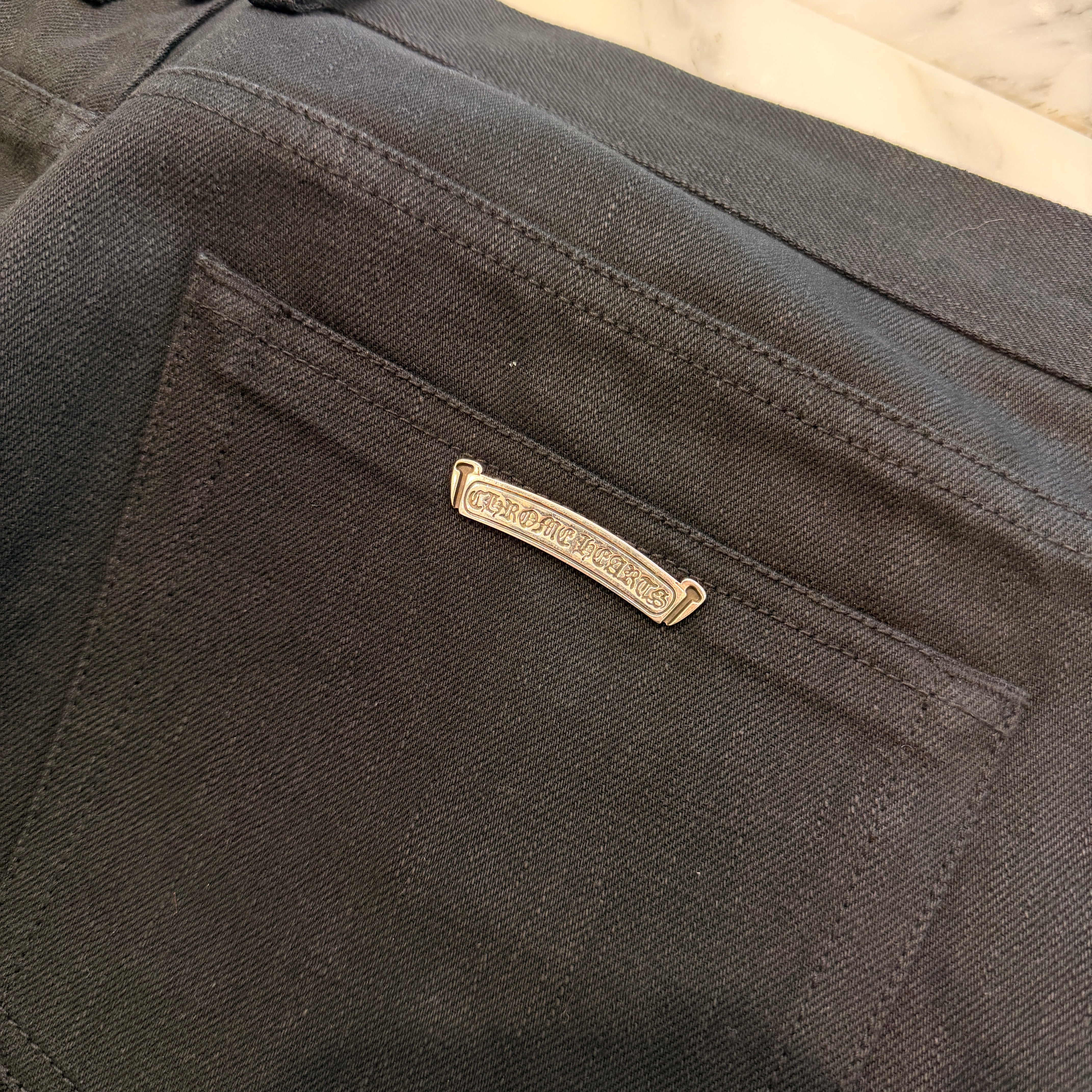 CHROME HEARTS Flare Knee Cross Ball Button Cotton Chino Pants Size 40 クロムハーツ フレアニー クロスボールボタン コットン チノパンツ サイズ40