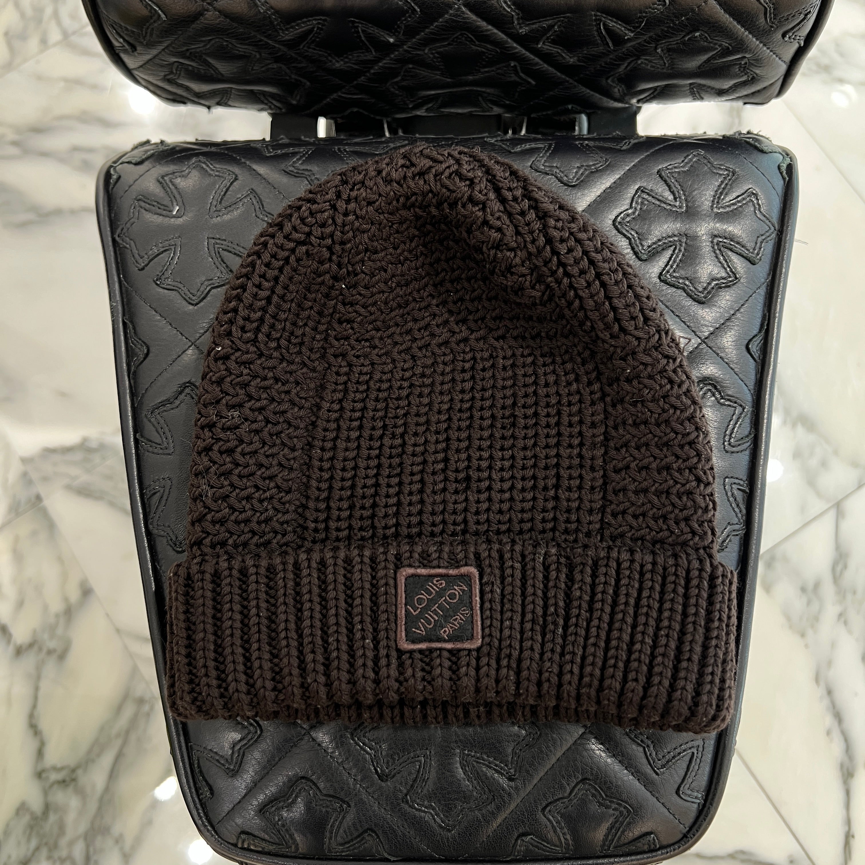 LOUIS VUITTON Logo Patch Wool Knit Beanie ルイヴィトン ロゴワッペンウールニットビーニー